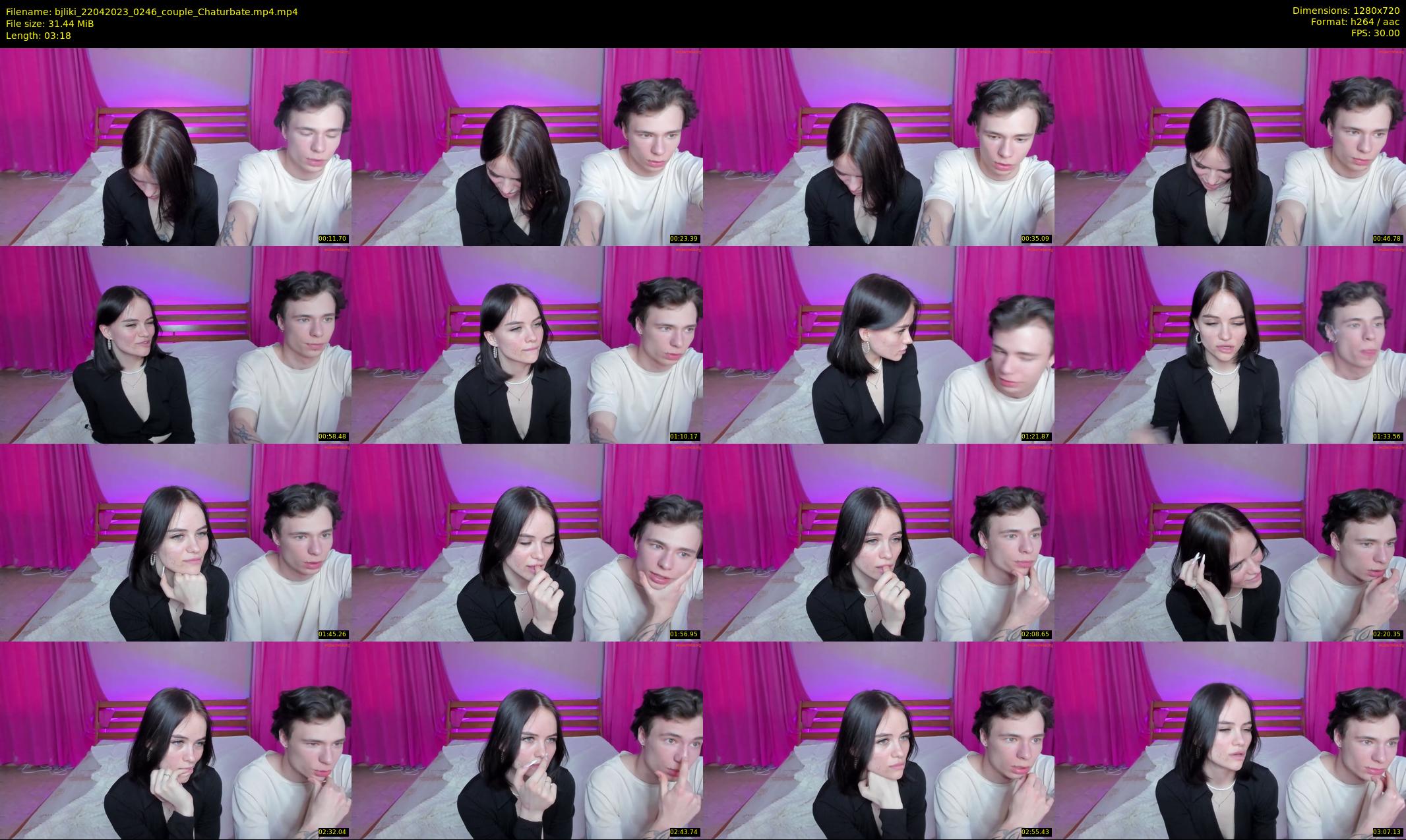 bjliki — 4 minute Chaturbate couple cam show recording, 720p, Apr 22, 2023