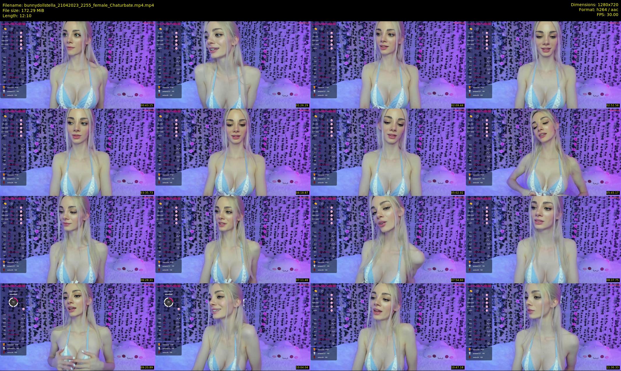 bunnydollstella — 13 minute Chaturbate female cam show recording, 720p, Apr 21, 2023