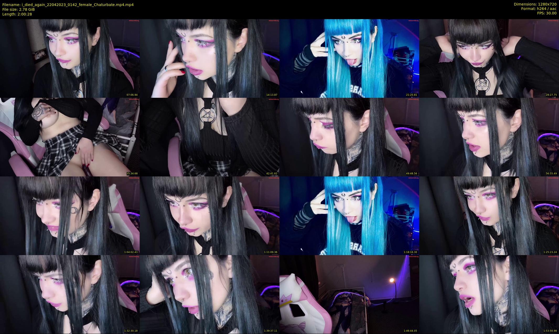 i_died_again — 121 minute Chaturbate female cam show recording, 720p, Apr 22, 2023