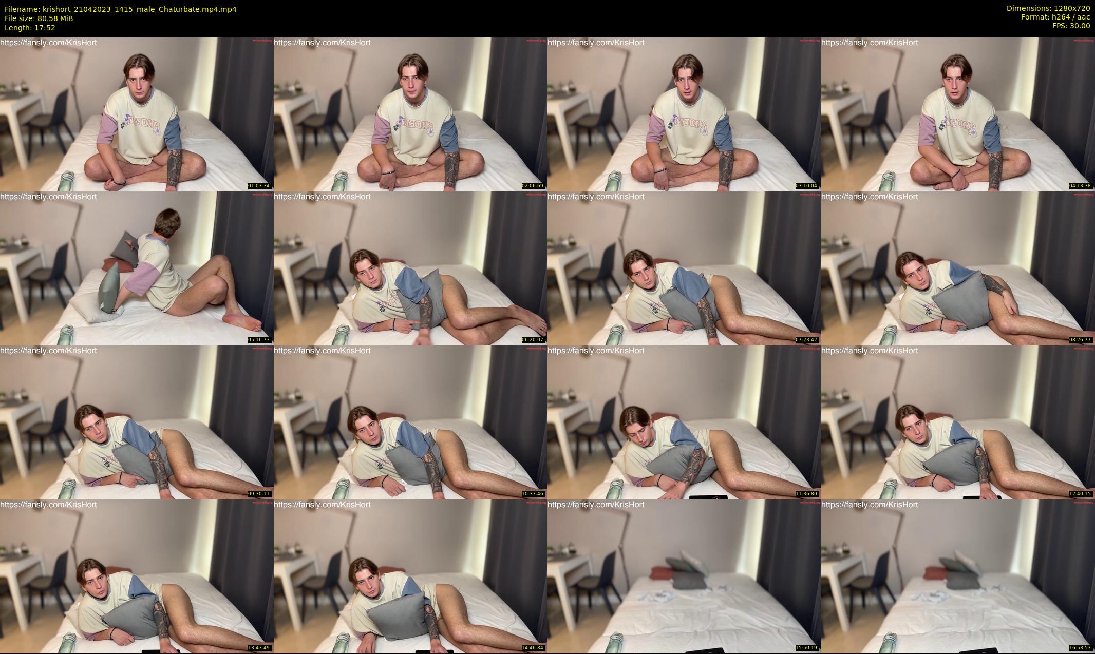 krishort — 18 minute Chaturbate male cam show recording, 720p, Apr 21, 2023