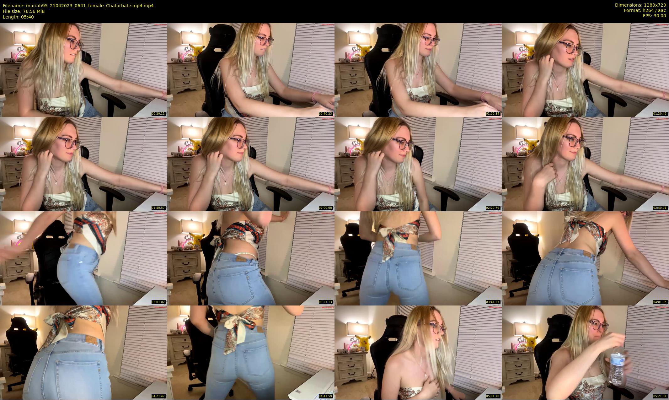 mariah95 — 6 minute Chaturbate female cam show recording, 720p, Apr 21, 2023