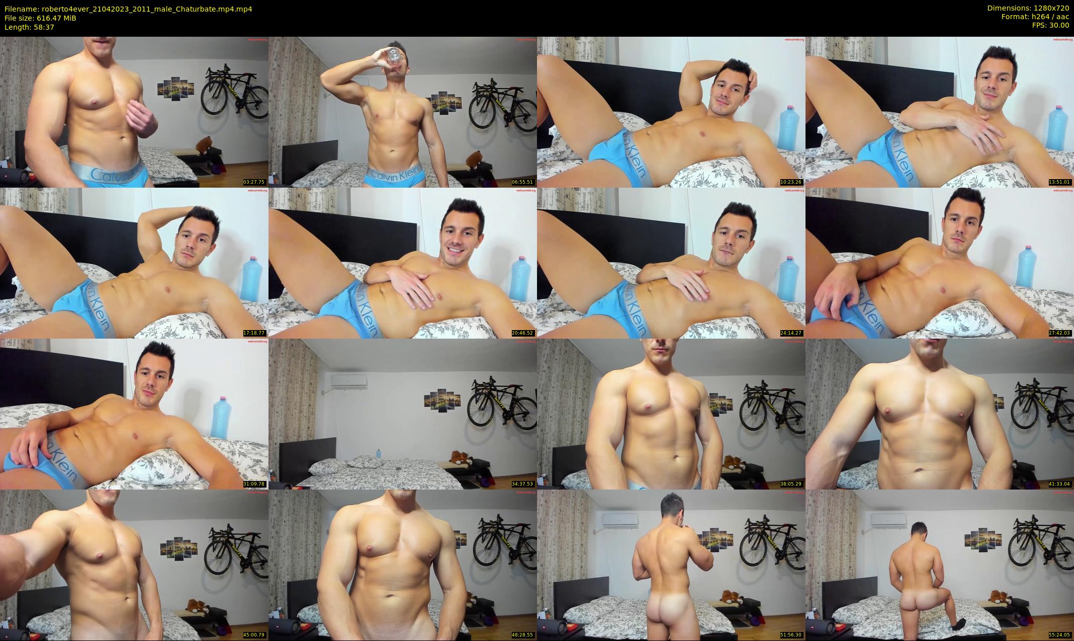 roberto4ever — 59 minute Chaturbate male cam show recording, 720p, Apr 21, 2023