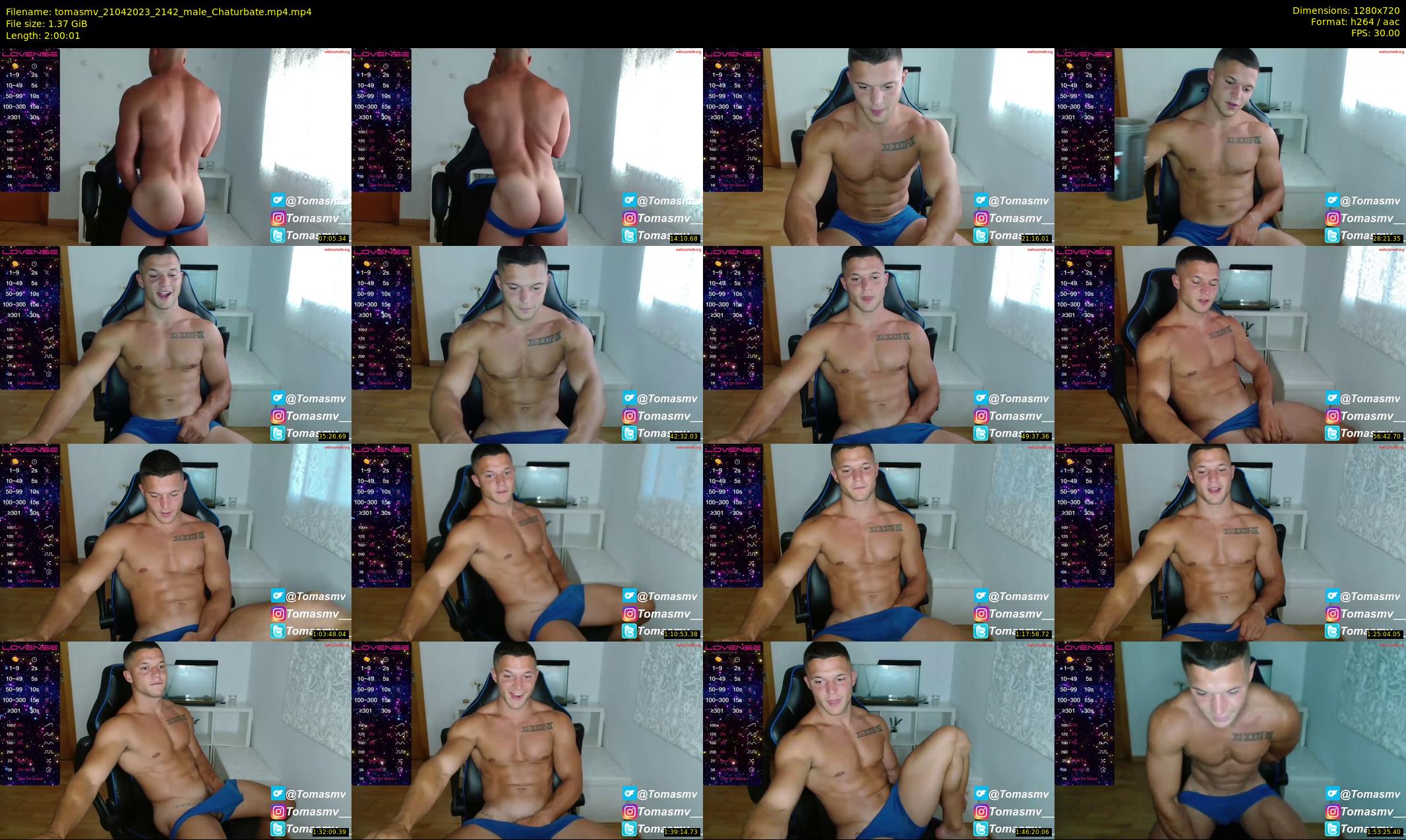 tomasmv — 121 minute Chaturbate male cam show recording, 720p, Apr 21, 2023