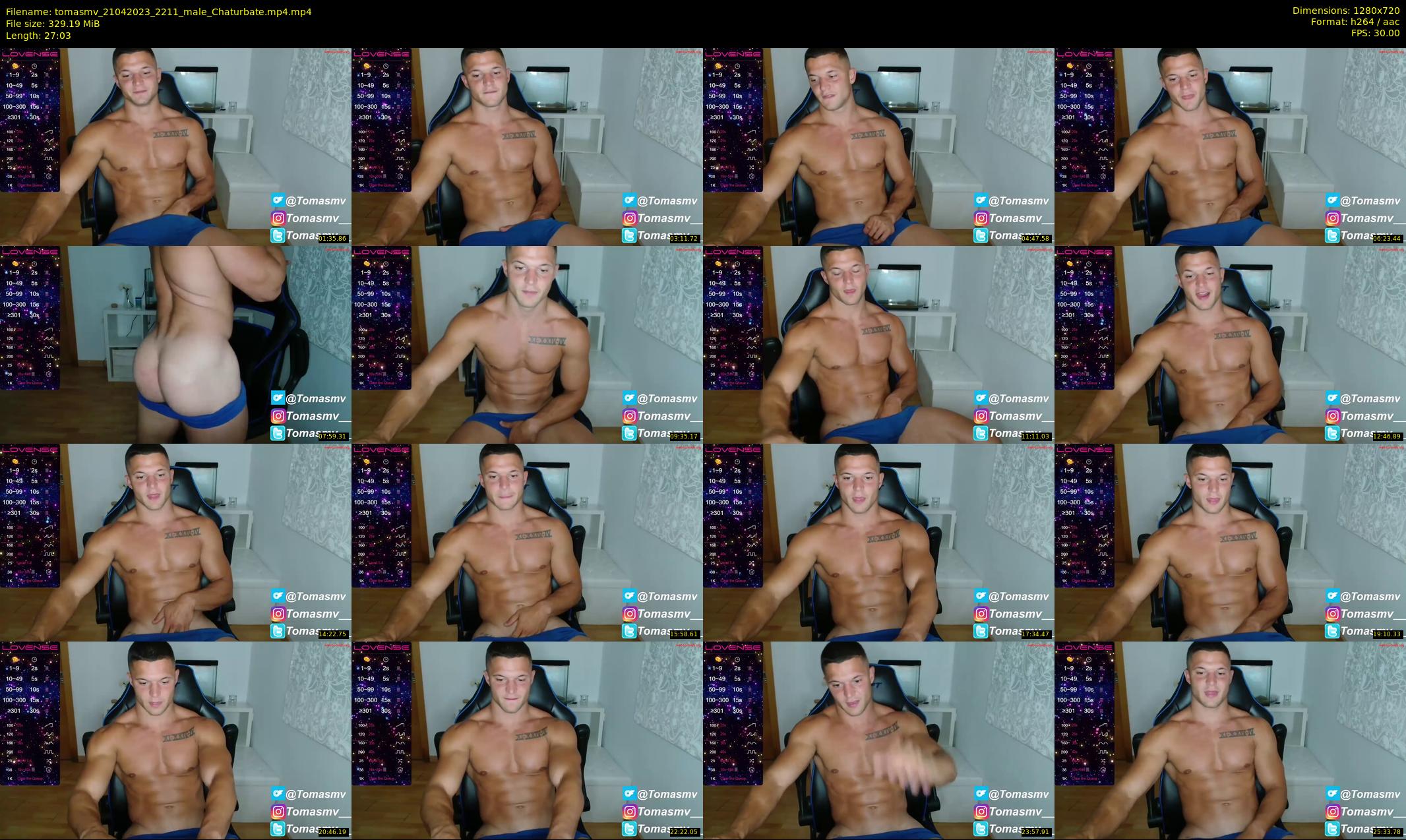 tomasmv — 28 minute Chaturbate male cam show recording, 720p, Apr 21, 2023