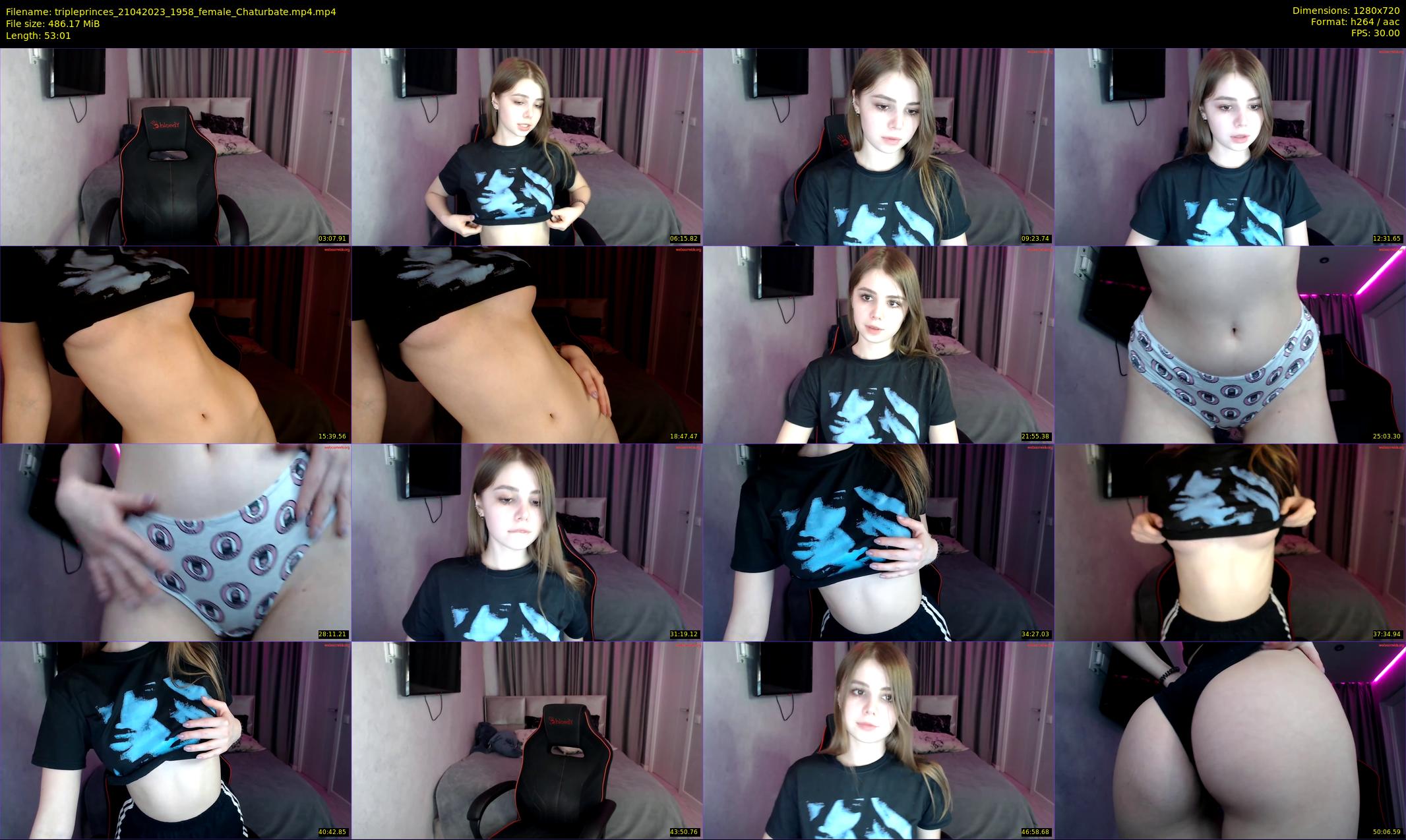 tripleprinces — 54 minute Chaturbate female cam show recording, 720p, Apr 21, 2023
