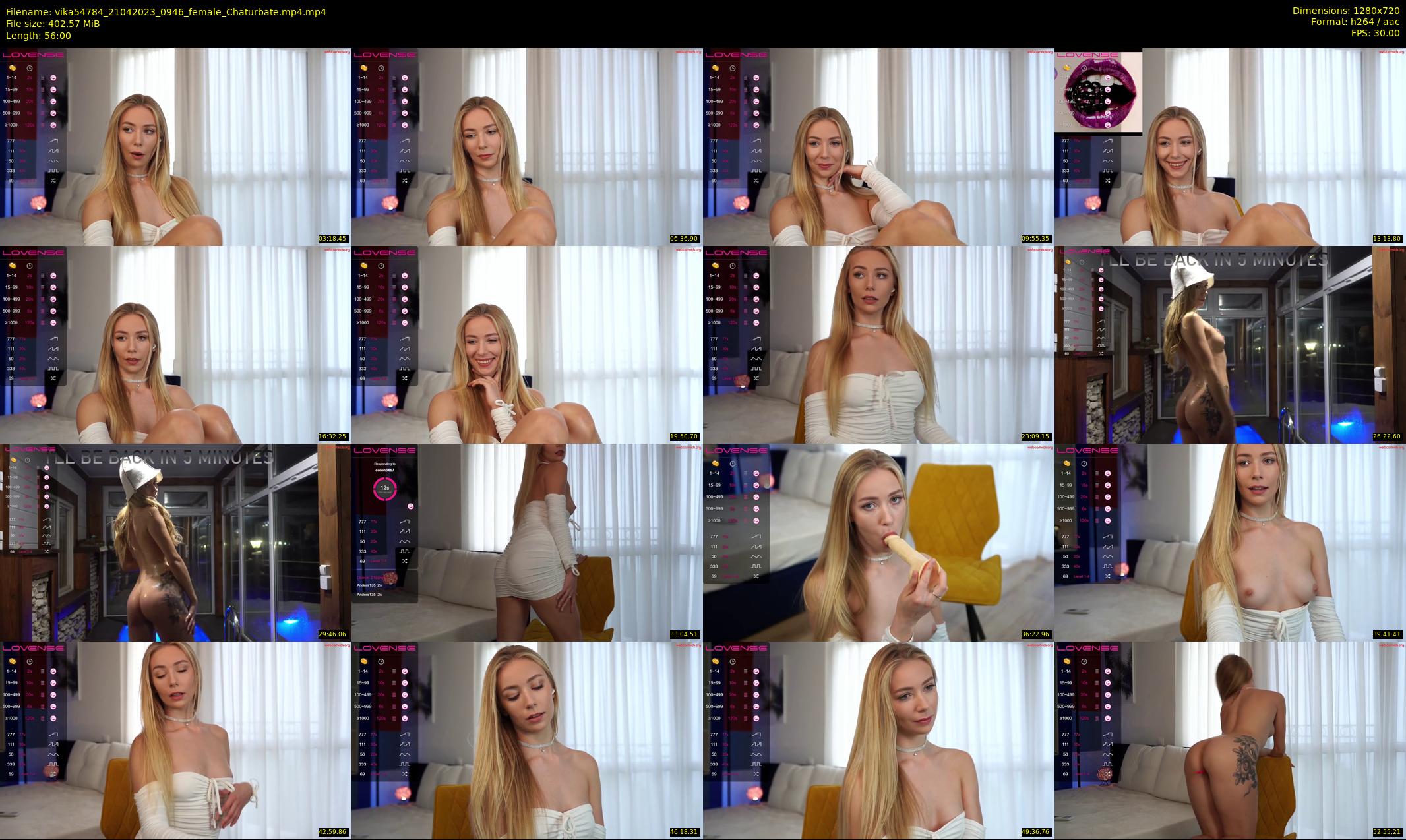 vika54784 — 56 minute Chaturbate female cam show recording, 720p, Apr 21, 2023