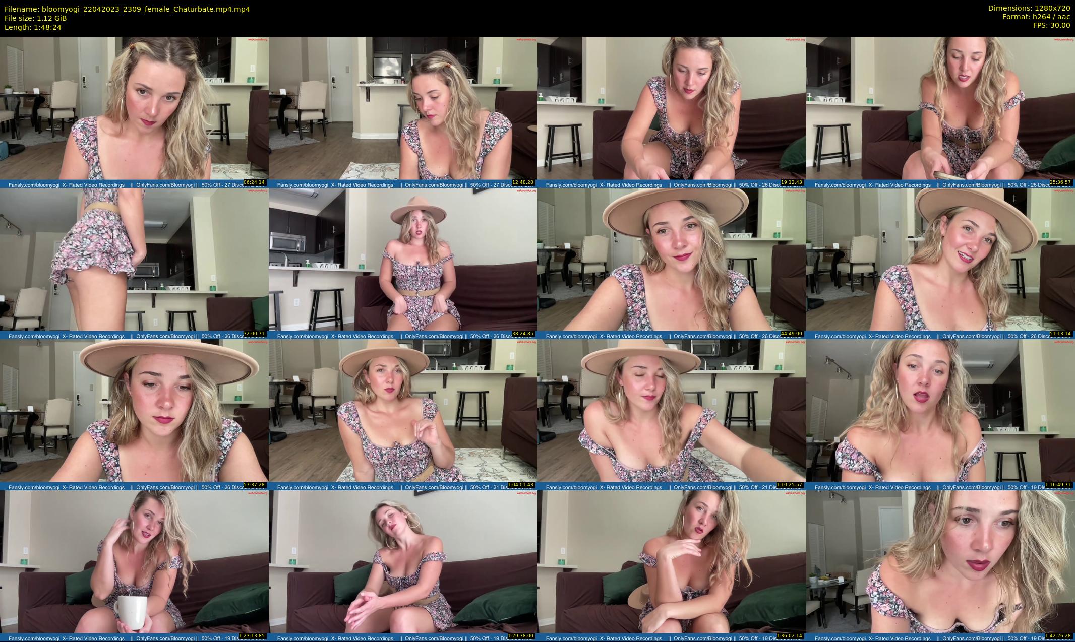 bloomyogi — 109 minute Chaturbate female cam show recording, 720p, Apr 22, 2023