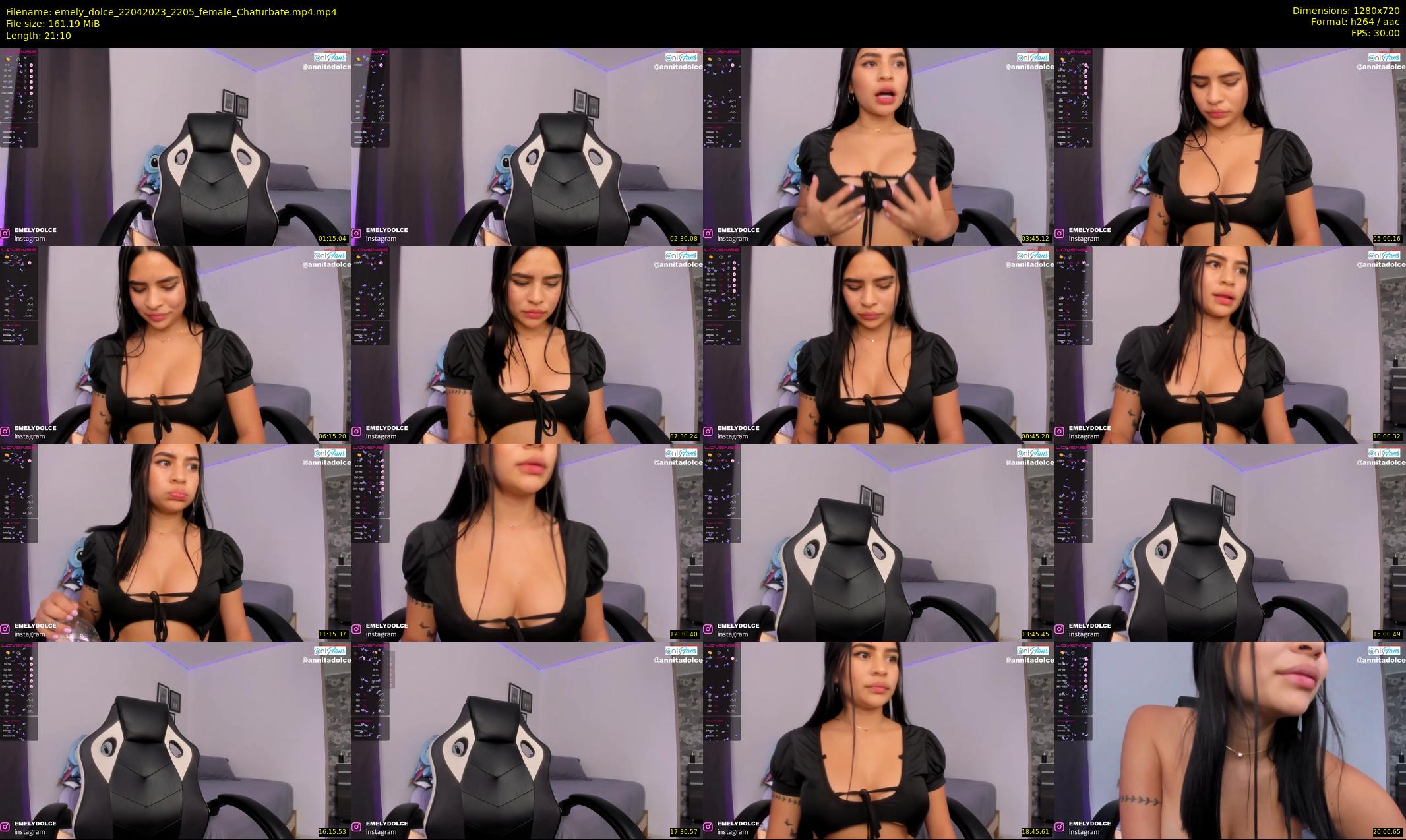 emely_dolce — 22 minute Chaturbate female cam show recording, 720p, Apr 22, 2023