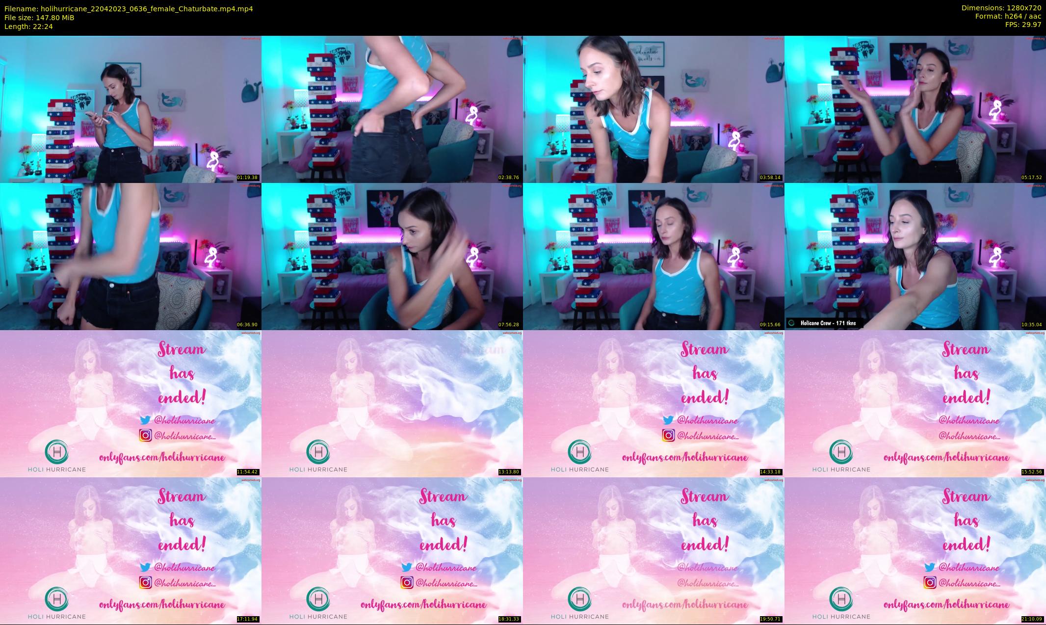 holihurricane — 23 minute Chaturbate female cam show recording, 720p, Apr 22, 2023