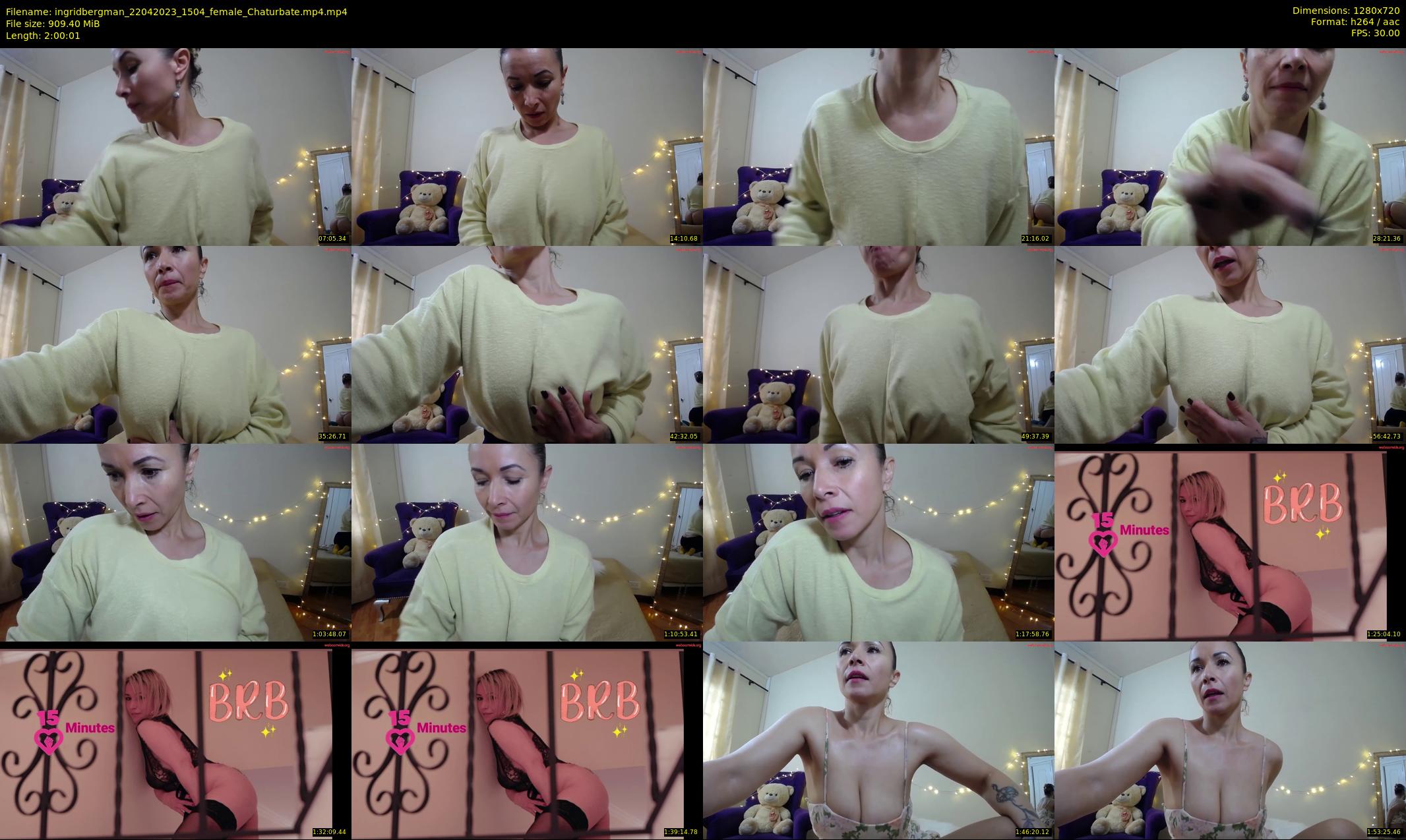 ingridbergman — 121 minute Chaturbate female cam show recording, 720p, Apr 22, 2023