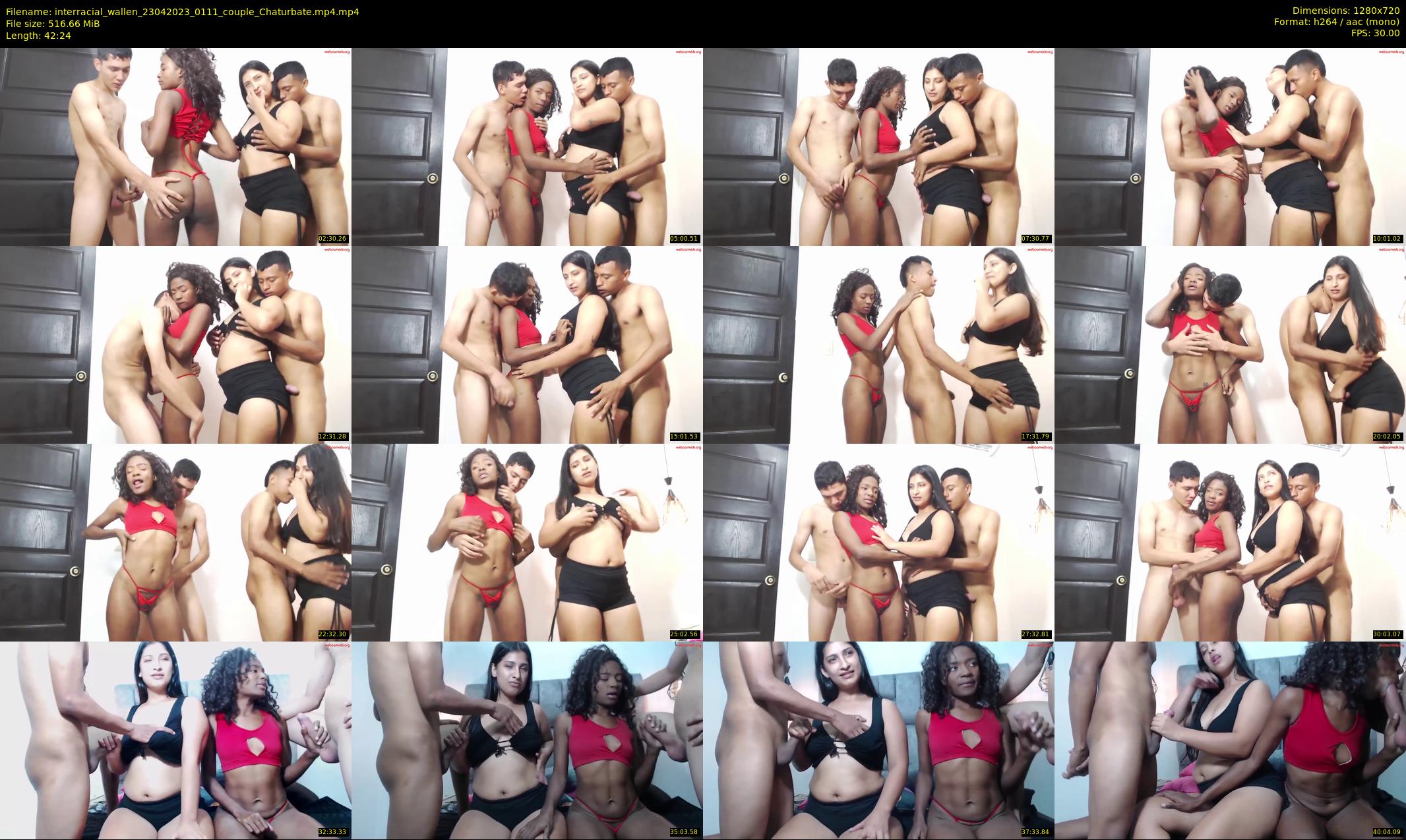interracial_wallen — 43 minute Chaturbate couple cam show recording, 720p, Apr 23, 2023