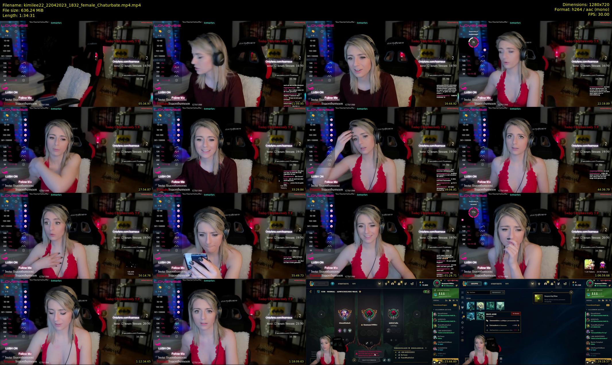kimilee22 — 95 minute Chaturbate female cam show recording, 720p, Apr 22, 2023