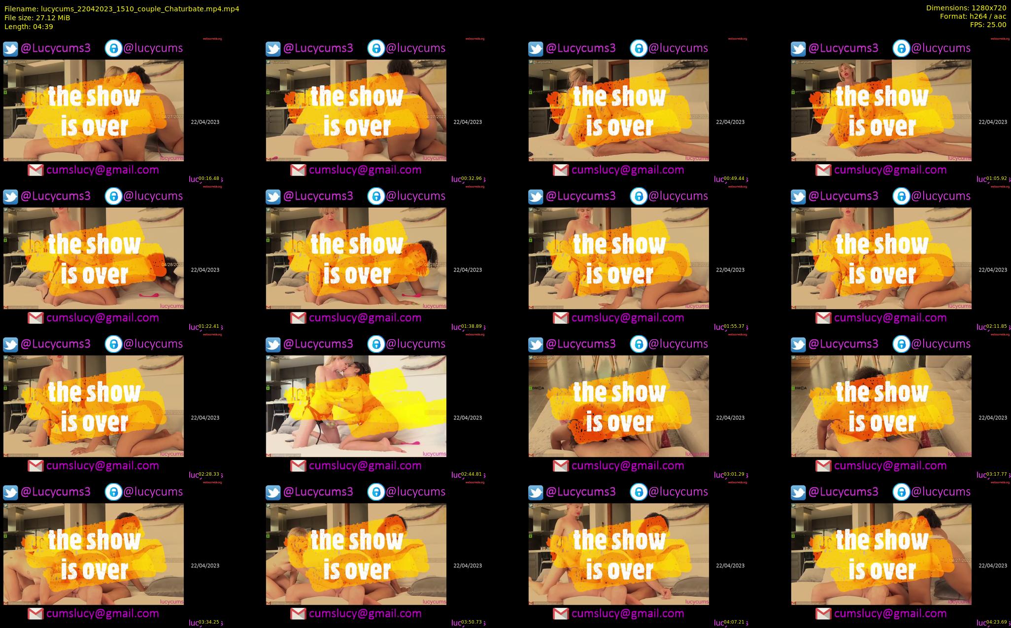 lucycums — 5 minute Chaturbate couple cam show recording, 720p, Apr 22, 2023