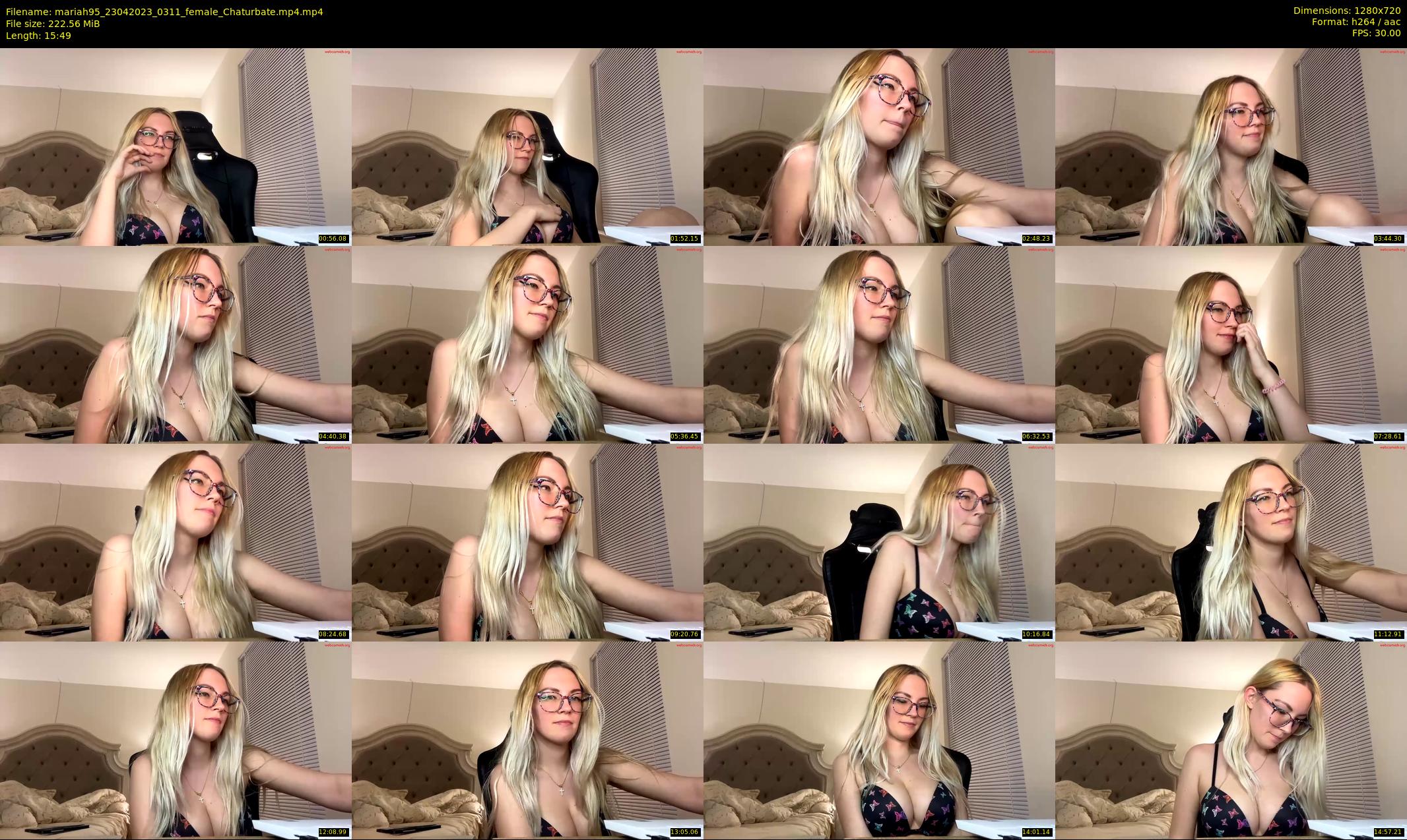 mariah95 — 16 minute Chaturbate female cam show recording, 720p, Apr 23, 2023