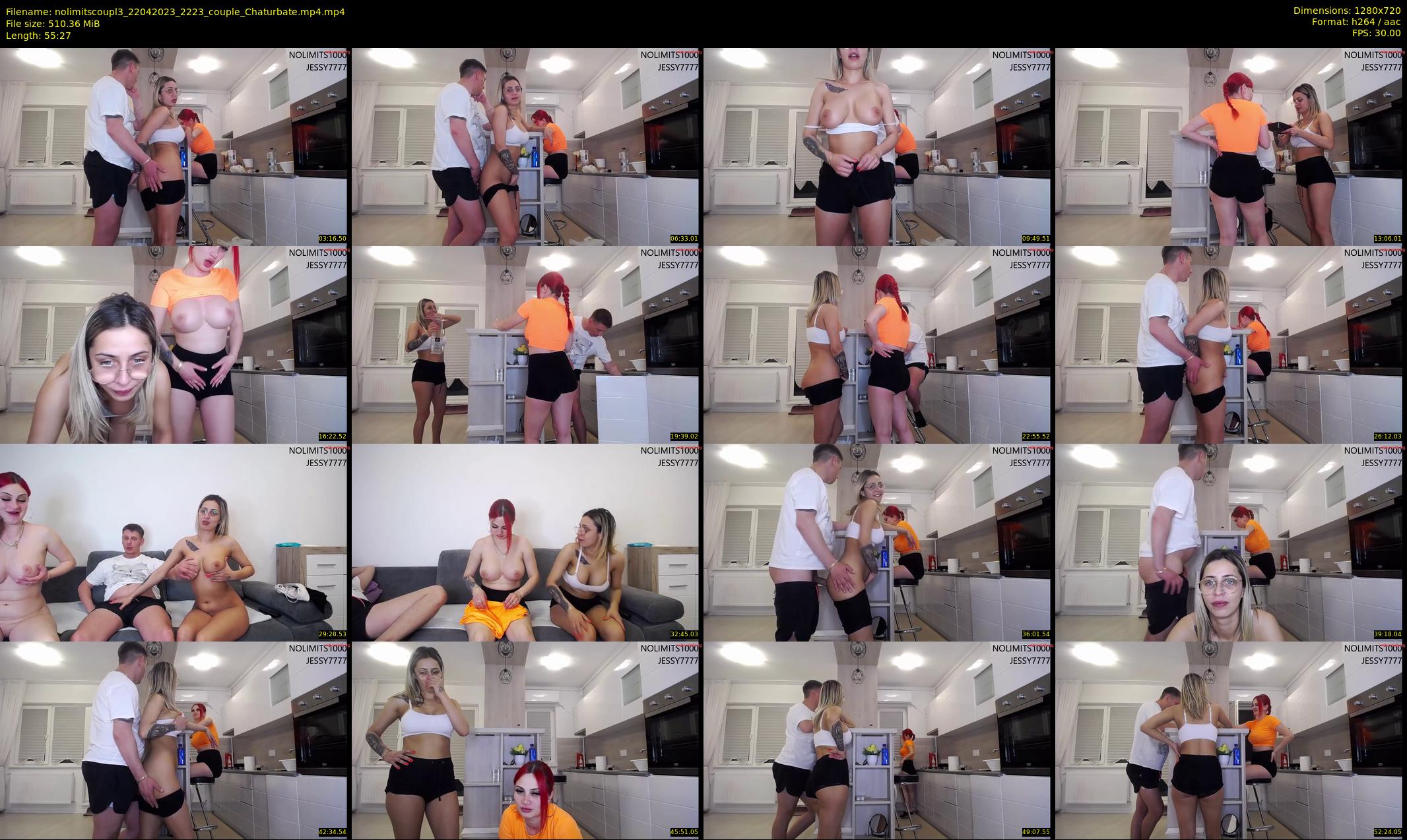 nolimitscoupl3 — 56 minute Chaturbate couple cam show recording, 720p, Apr 22, 2023