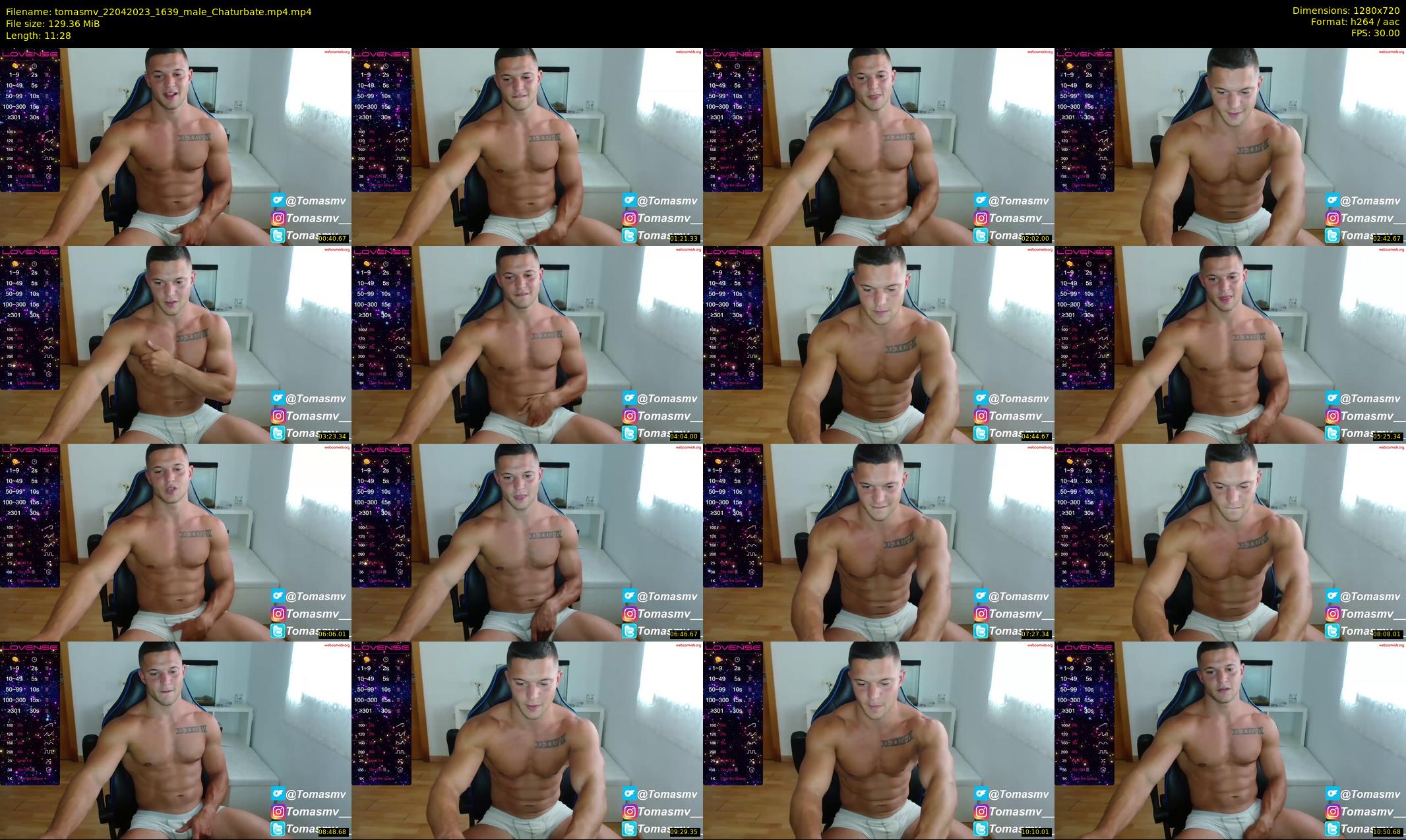 tomasmv — 12 minute Chaturbate male cam show recording, 720p, Apr 22, 2023