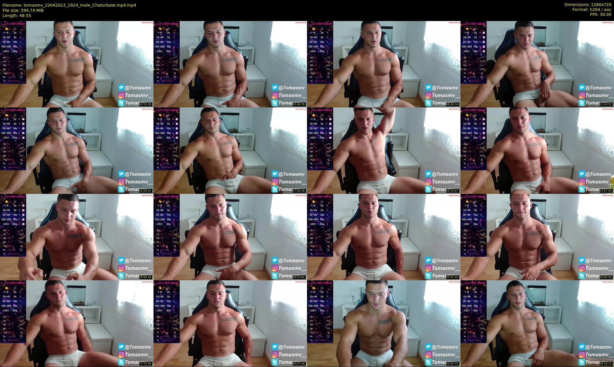 tomasmv — 49 minute Chaturbate male cam show recording, 720p, Apr 22, 2023