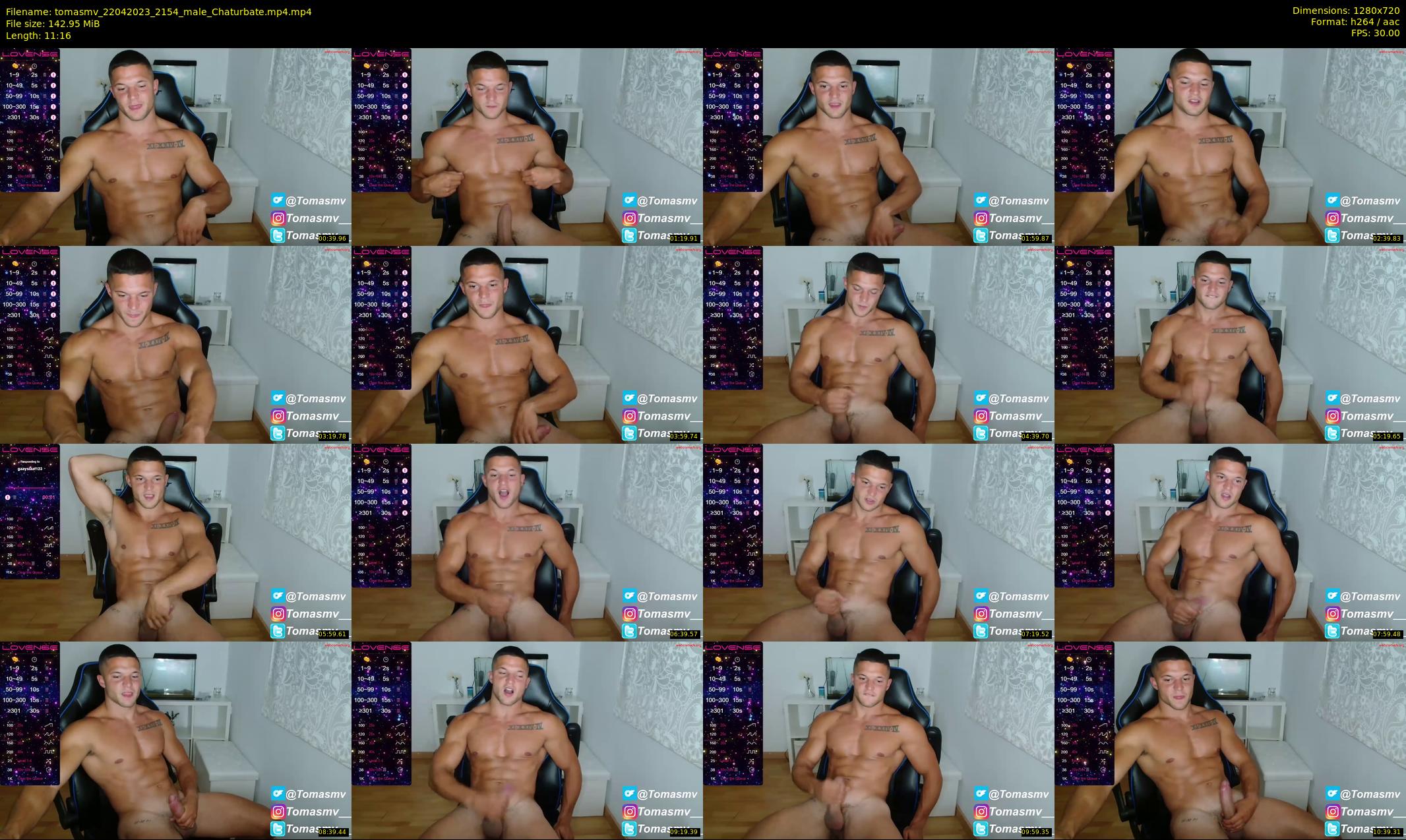 tomasmv — 12 minute Chaturbate male cam show recording, 720p, Apr 22, 2023