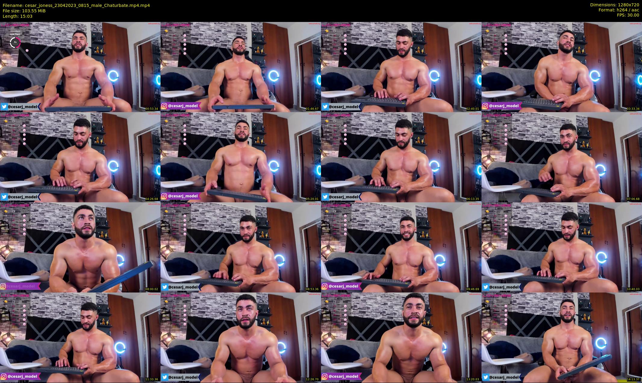 cesar_joness — 16 minute Chaturbate male cam show recording, 720p, Apr 23, 2023
