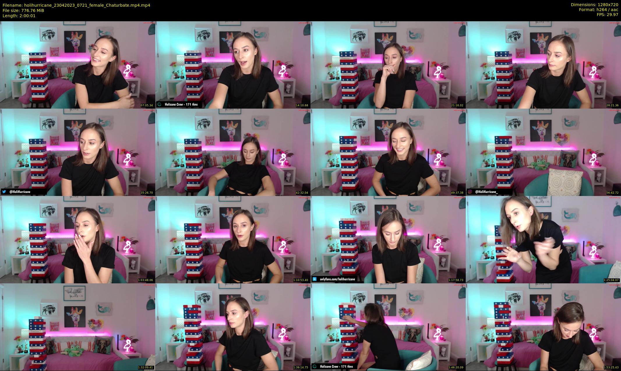 holihurricane — 121 minute Chaturbate female cam show recording, 720p, Apr 23, 2023