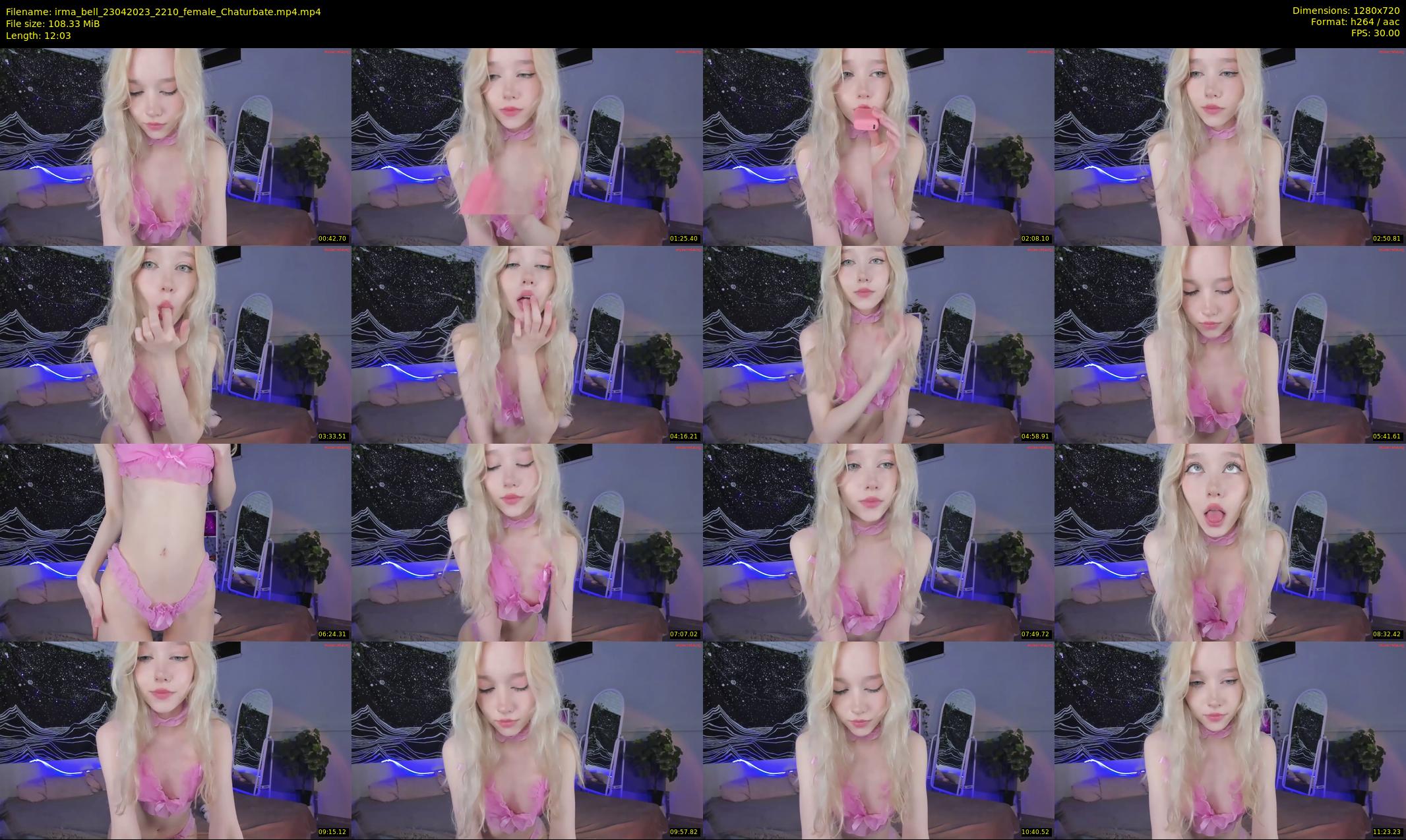 irma_bell — 13 minute Chaturbate female cam show recording, 720p, Apr 23, 2023