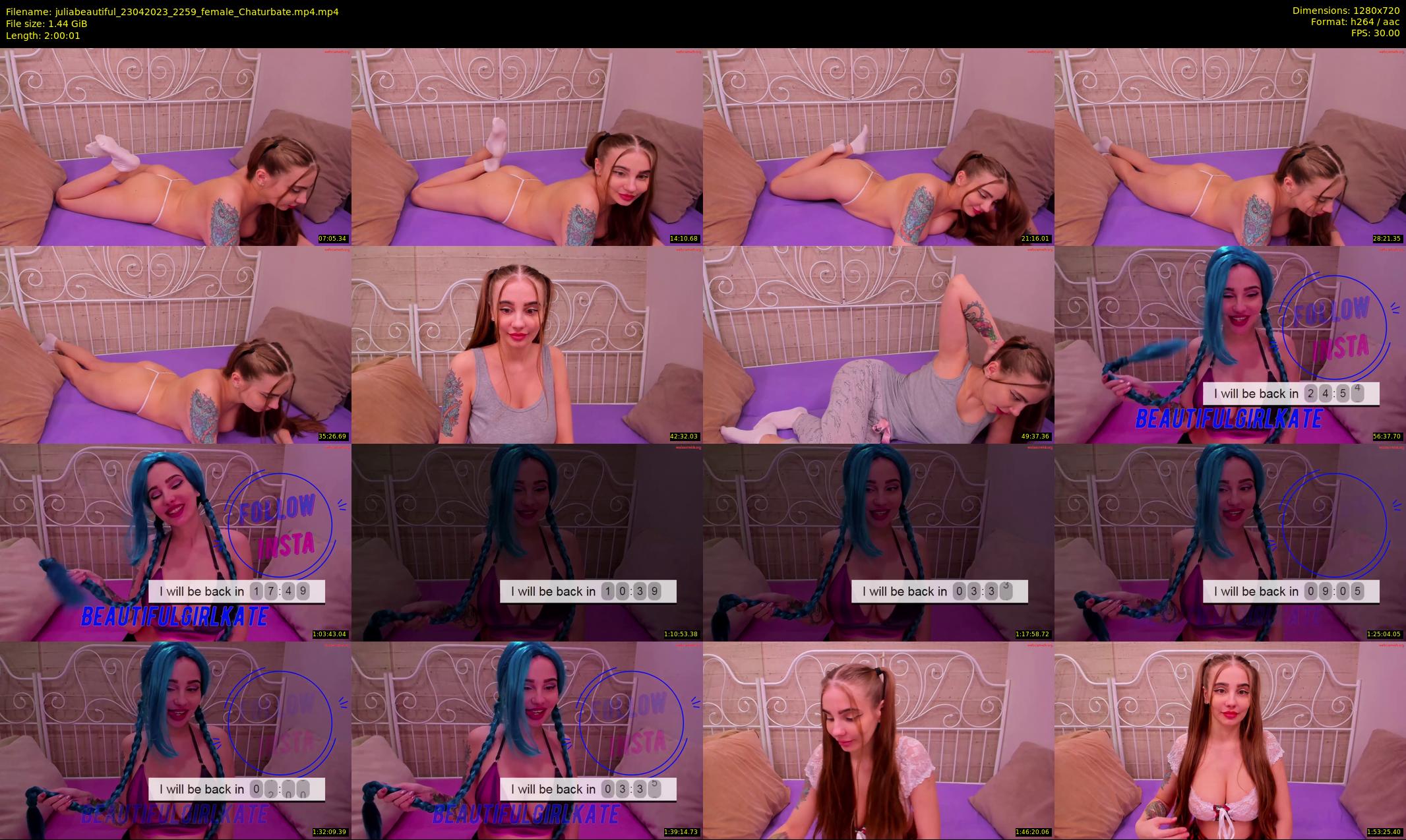 juliabeautiful — 121 minute Chaturbate female cam show recording, 720p, Apr 23, 2023