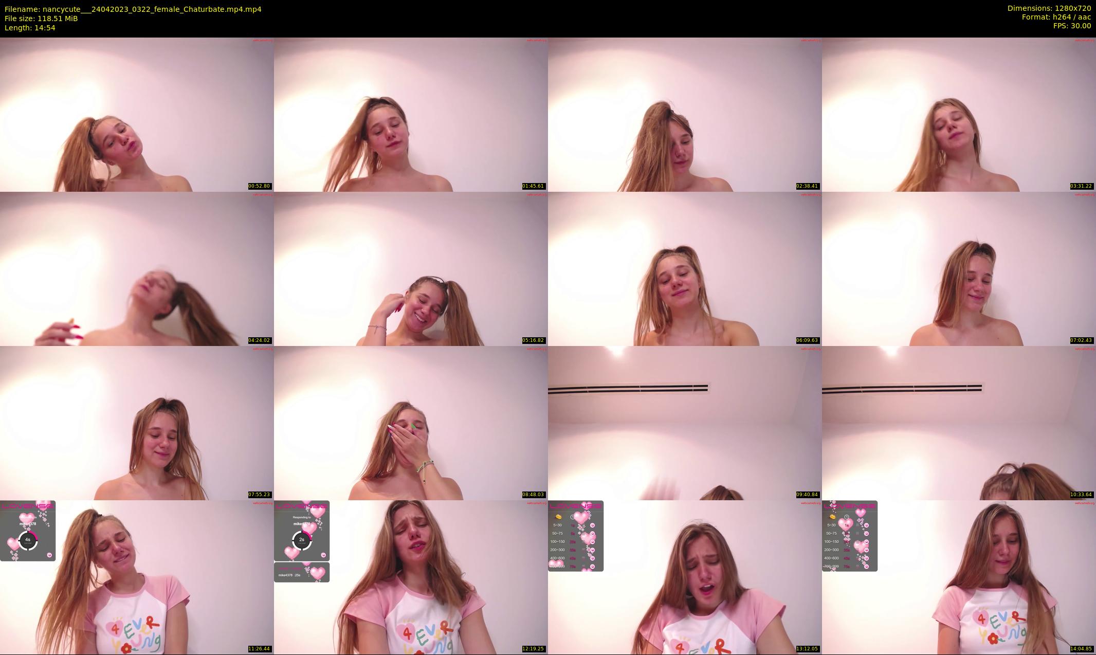 nancycute__ — 15 minute Chaturbate female cam show recording, 720p, Apr 24, 2023