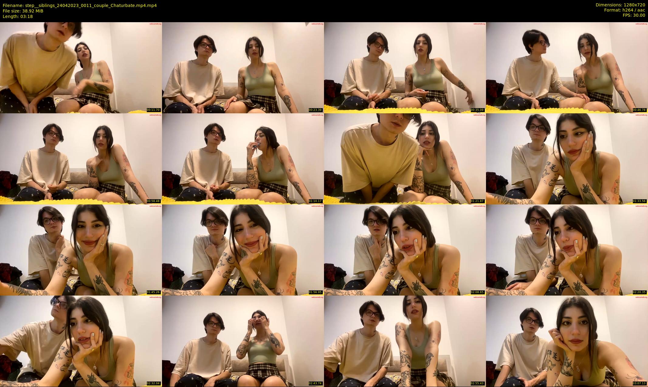 step__siblings — 4 minute Chaturbate couple cam show recording, 720p, Apr 24, 2023