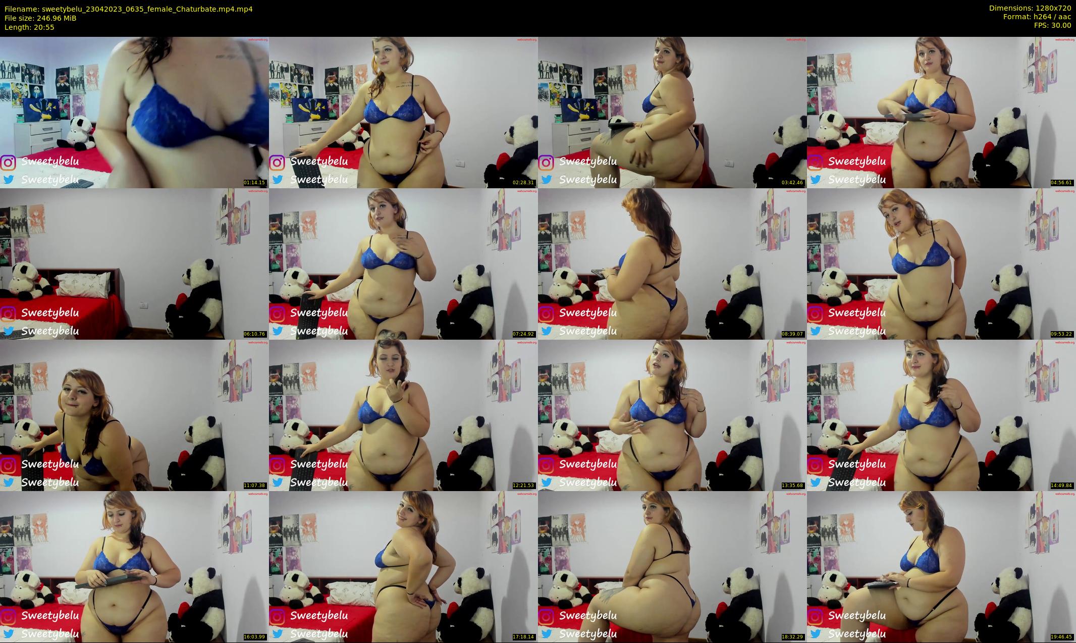 sweetybelu — 21 minute Chaturbate female cam show recording, 720p, Apr 23, 2023