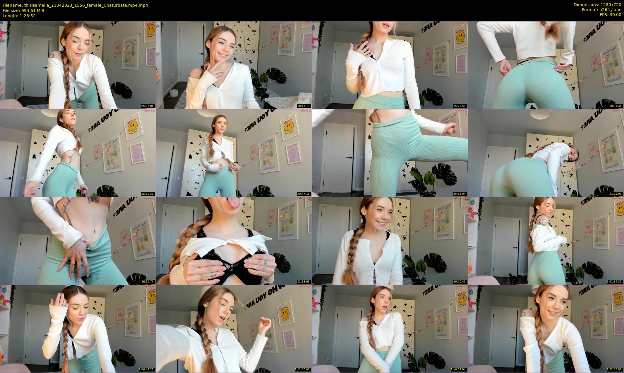 thisisamelia — 87 minute Chaturbate female cam show recording, 720p, Apr 23, 2023