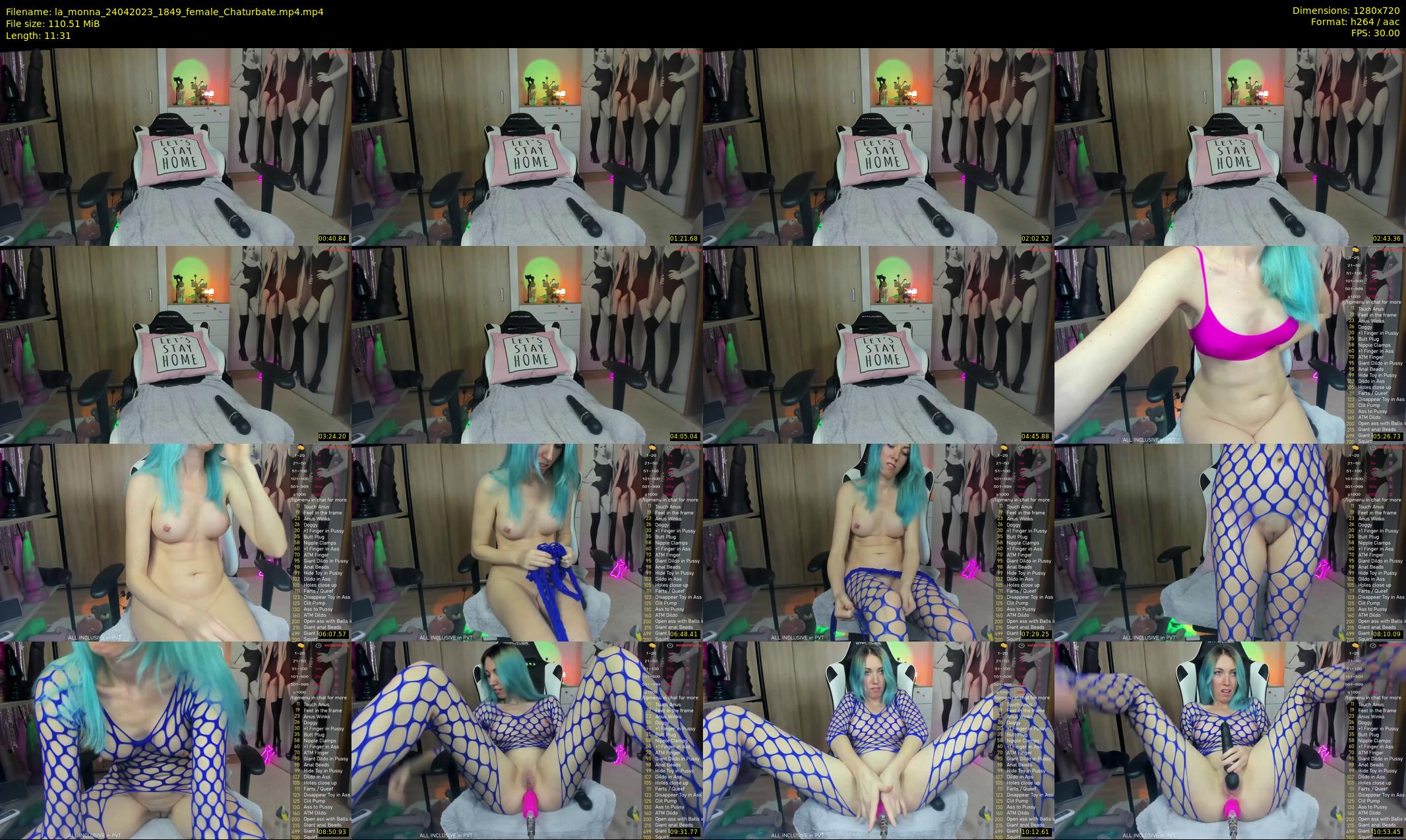 la_monna — 12 minute Chaturbate female cam show recording, 720p, Apr 24, 2023