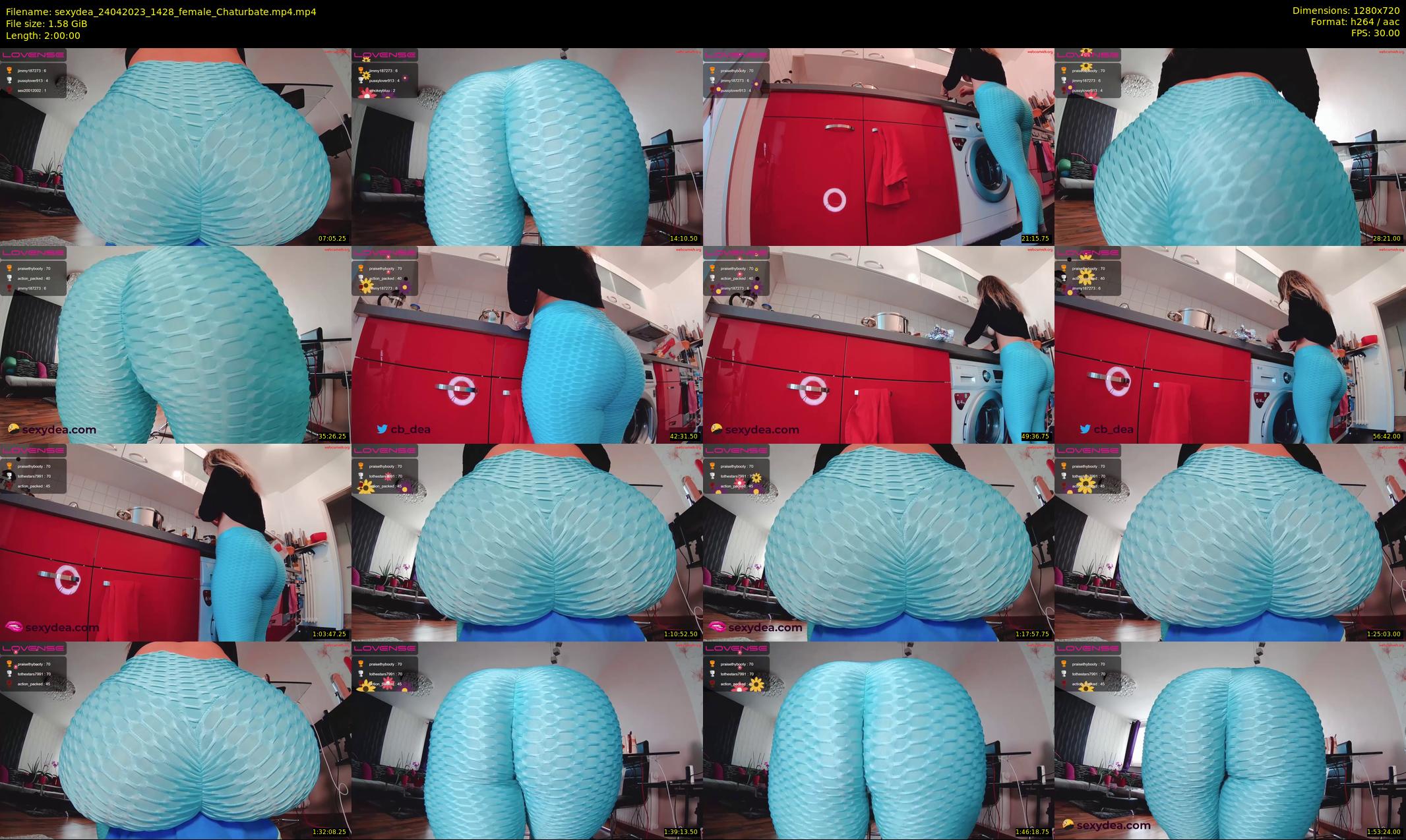 sexydea — 120 minute Chaturbate female cam show recording, 720p, Apr 24, 2023