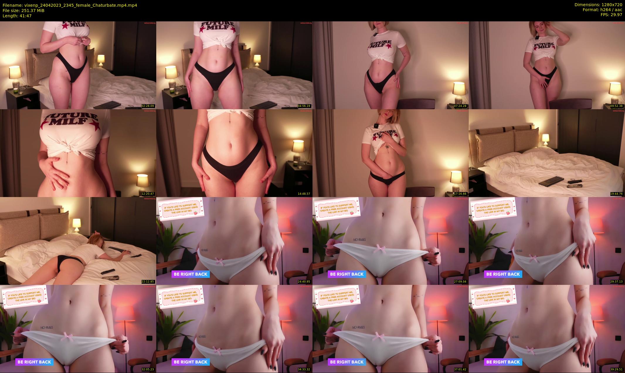 vixenp — 42 minute Chaturbate female cam show recording, 720p, Apr 24, 2023