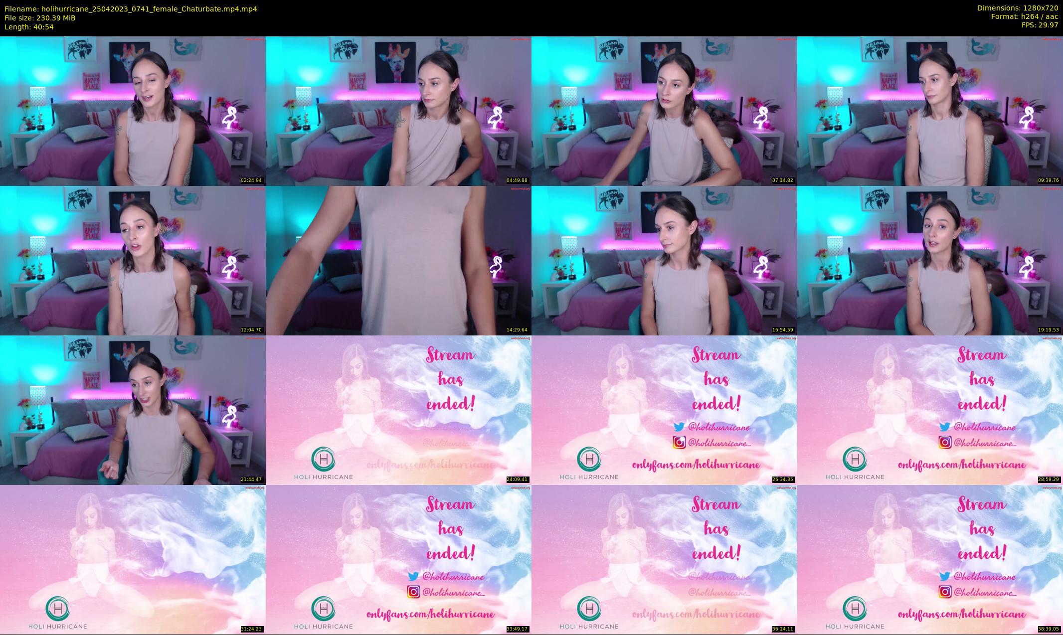holihurricane — 41 minute Chaturbate female cam show recording, 720p, Apr 25, 2023