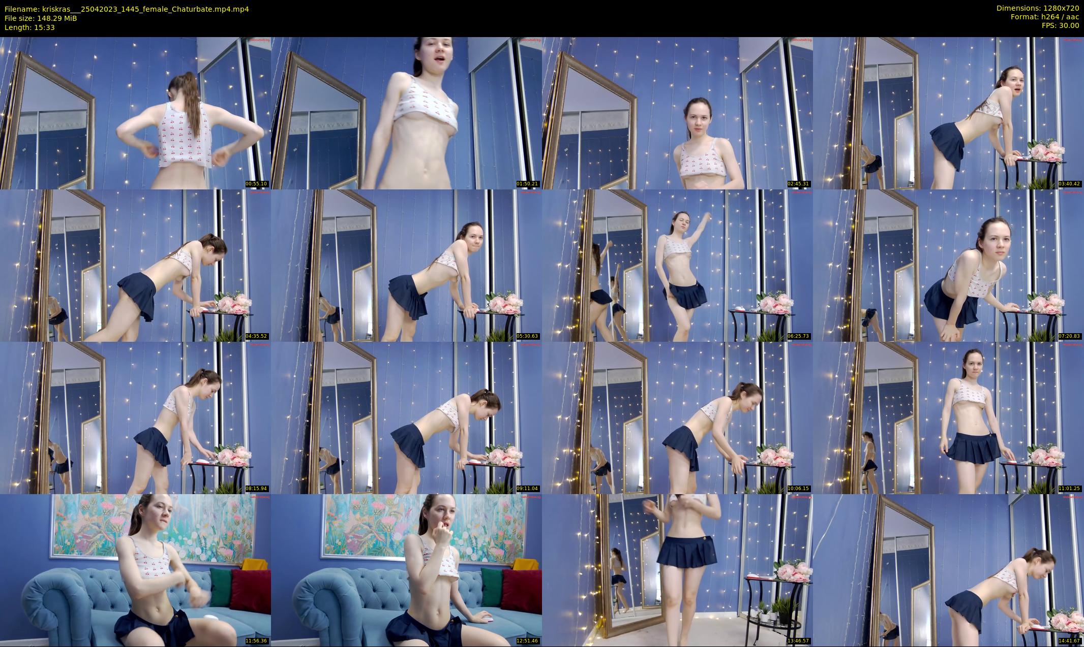 kriskras__ — 16 minute Chaturbate female cam show recording, 720p, Apr 25, 2023