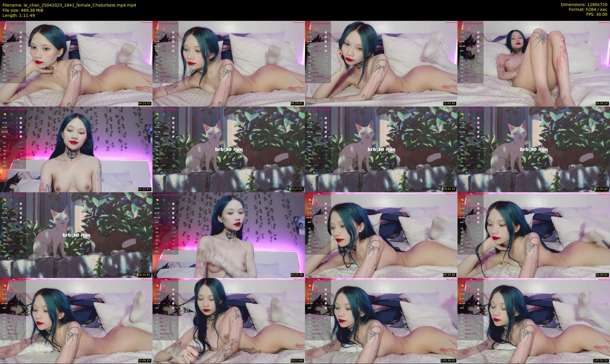 le_chan — 72 minute Chaturbate female cam show recording, 720p, Apr 25, 2023