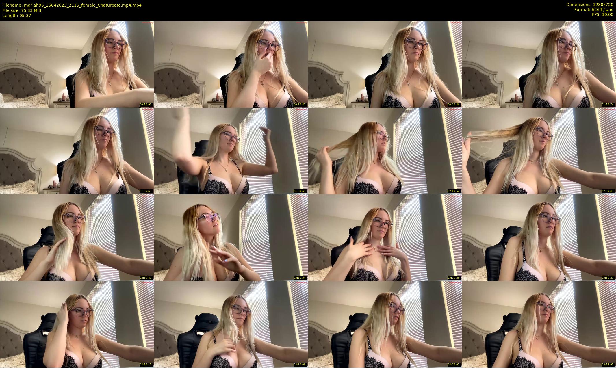 mariah95 — 6 minute Chaturbate female cam show recording, 720p, Apr 25, 2023