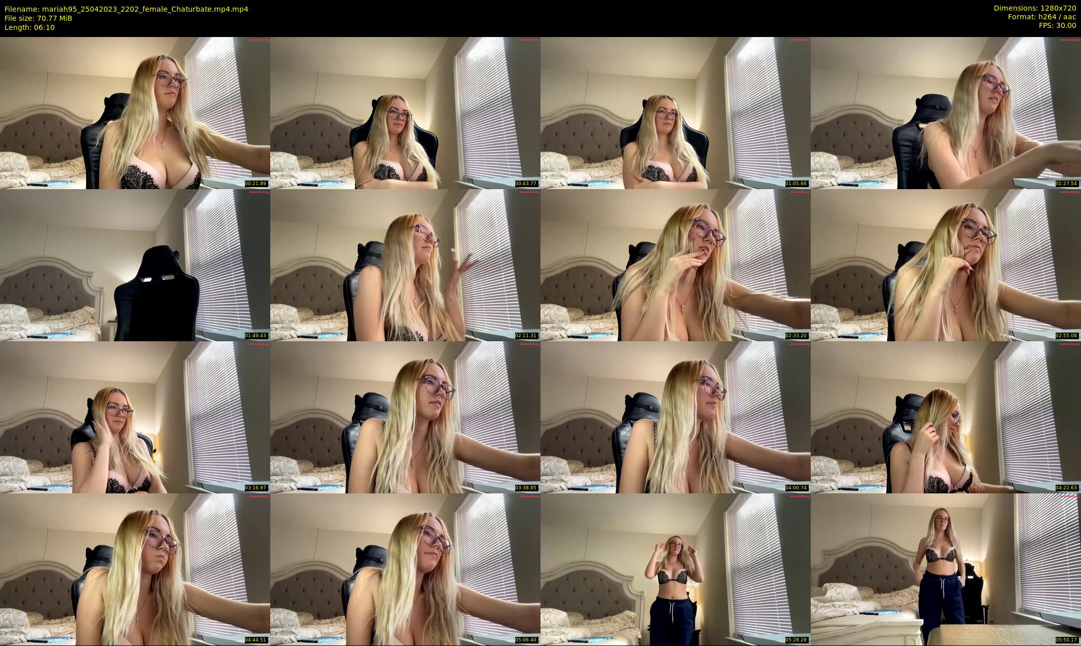 mariah95 — 7 minute Chaturbate female cam show recording, 720p, Apr 25, 2023