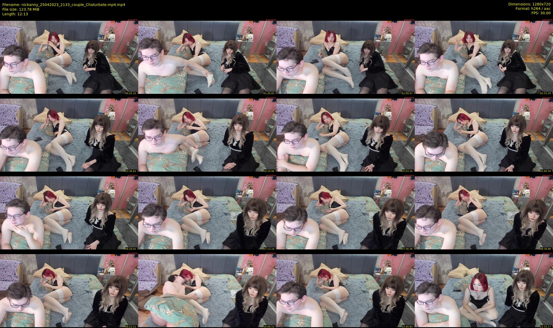 nickanny — 13 minute Chaturbate couple cam show recording, 720p, Apr 25, 2023