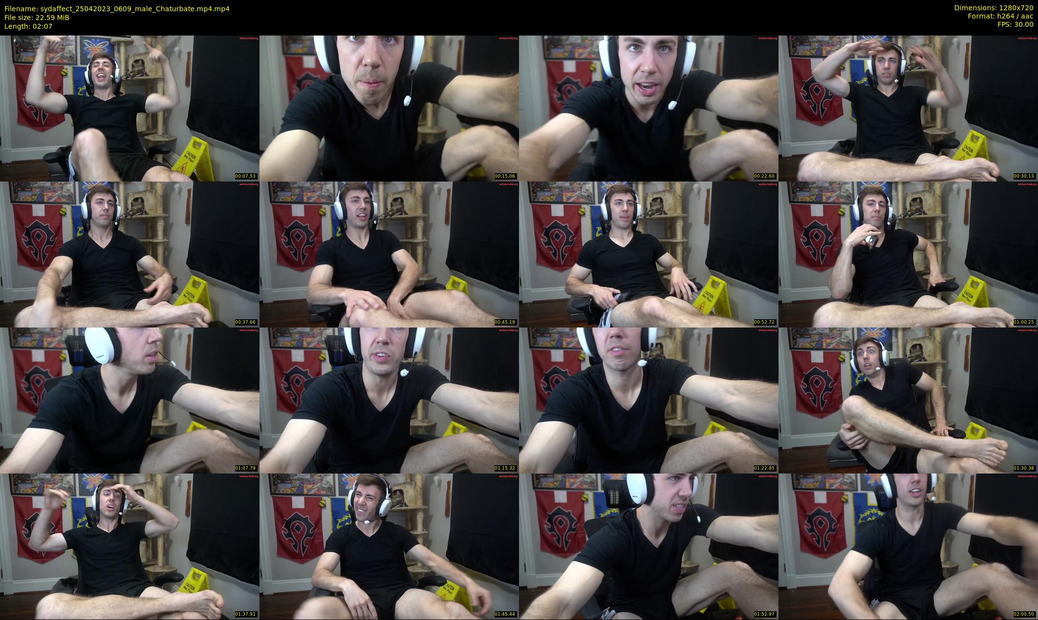 sydaffect — 3 minute Chaturbate male cam show recording, 720p, Apr 25, 2023