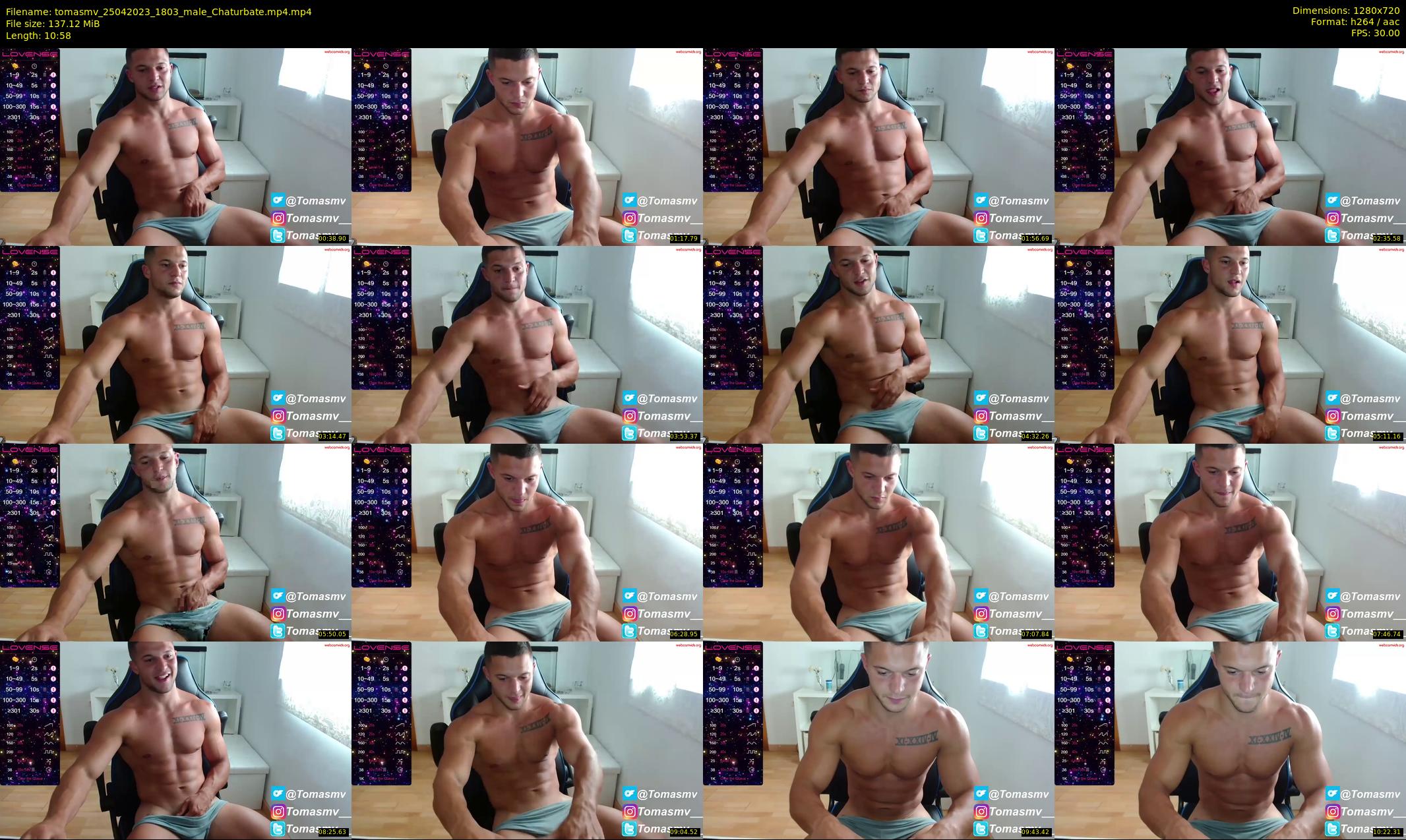 tomasmv — 11 minute Chaturbate male cam show recording, 720p, Apr 25, 2023