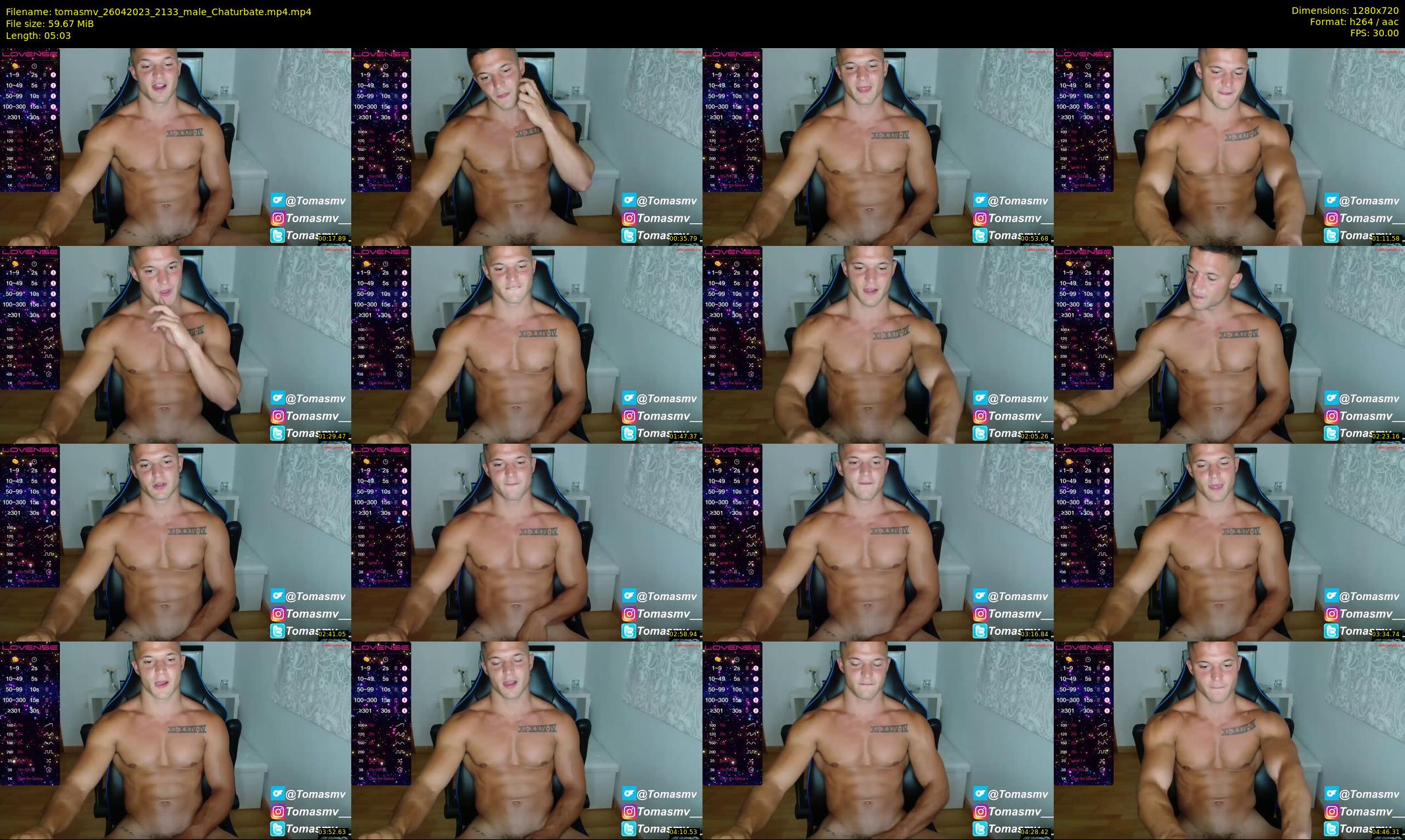 tomasmv — 6 minute Chaturbate male cam show recording, 720p, Apr 26, 2023