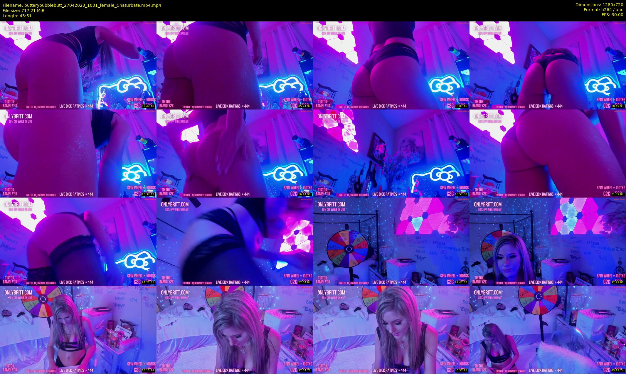 butterybubblebutt — 46 minute Chaturbate couple cam show recording, 720p, Apr 27, 2023