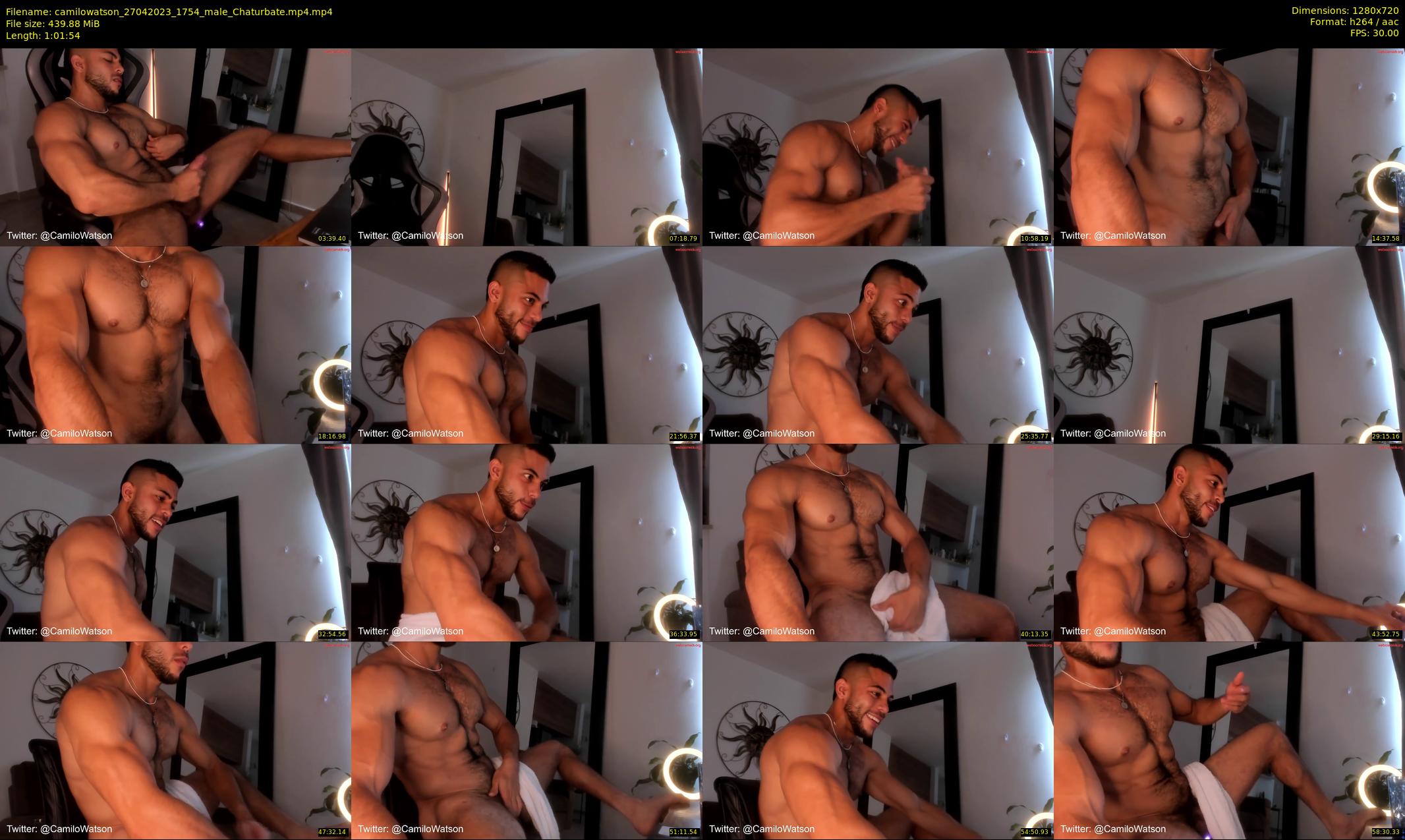 camilowatson — 62 minute Chaturbate male cam show recording, 720p, Apr 27, 2023