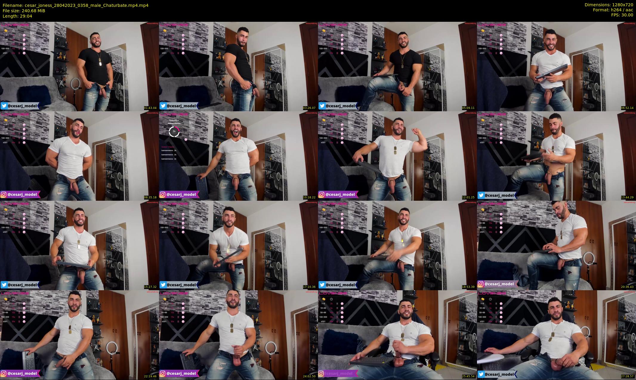 cesar_joness — 30 minute Chaturbate male cam show recording, 720p, Apr 28, 2023