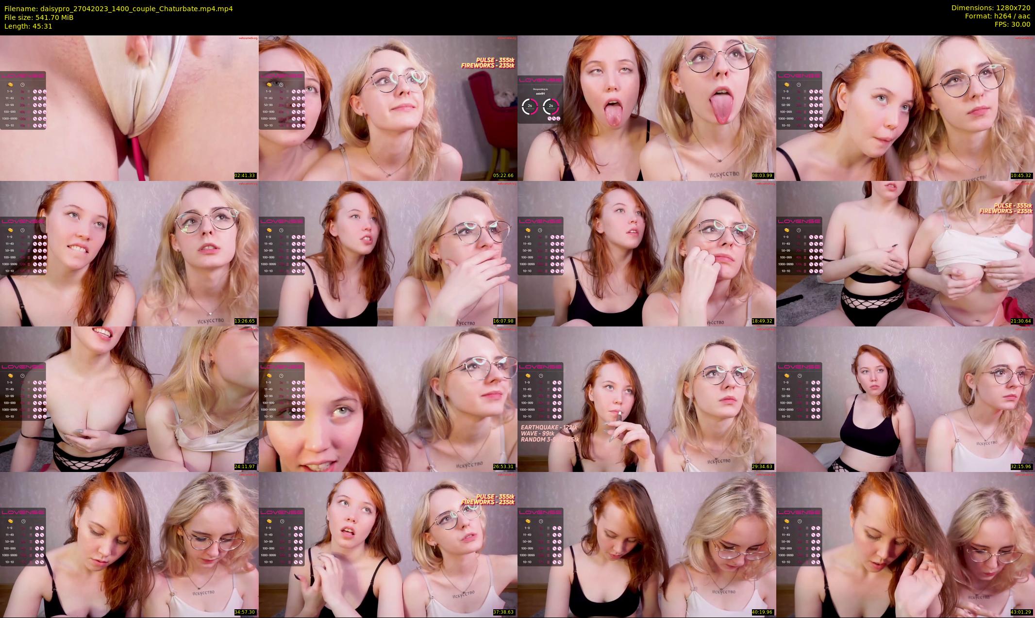 daisypro — 46 minute Chaturbate couple cam show recording, 720p, Apr 27, 2023