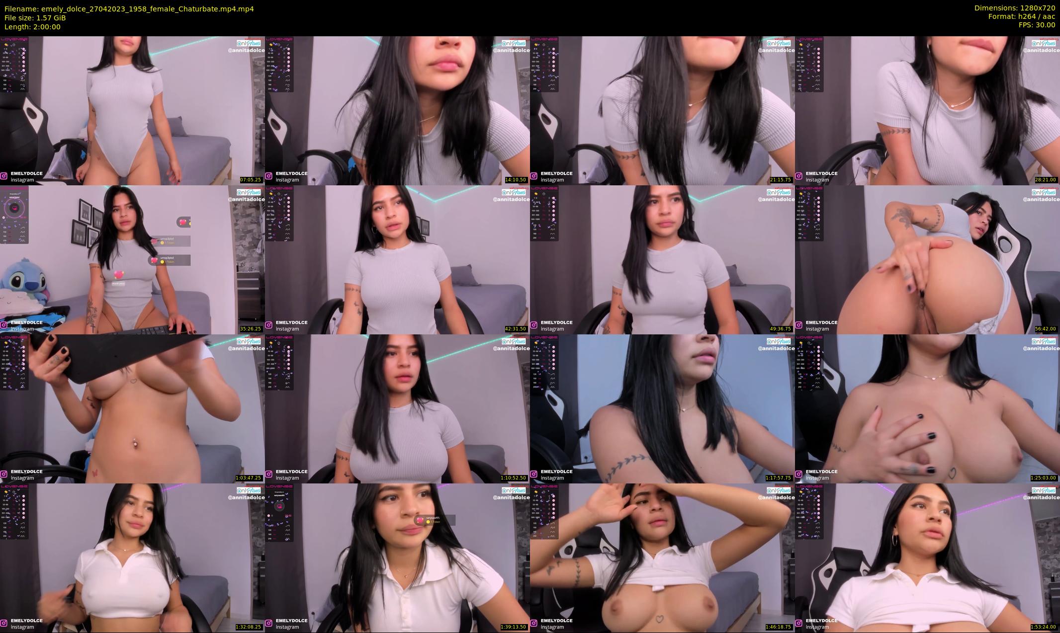 emely_dolce — 120 minute Chaturbate female cam show recording, 720p, Apr 27, 2023