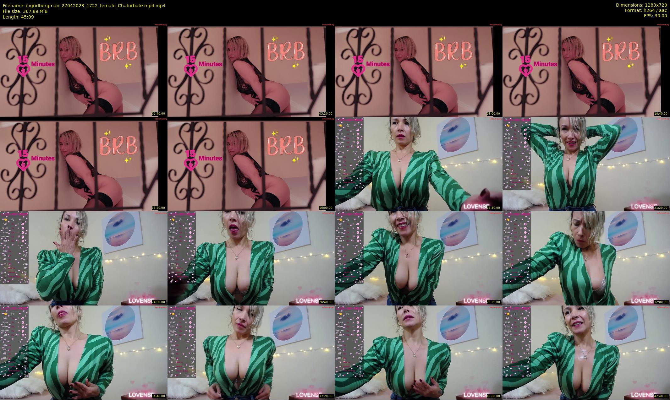 ingridbergman — 46 minute Chaturbate female cam show recording, 720p, Apr 27, 2023