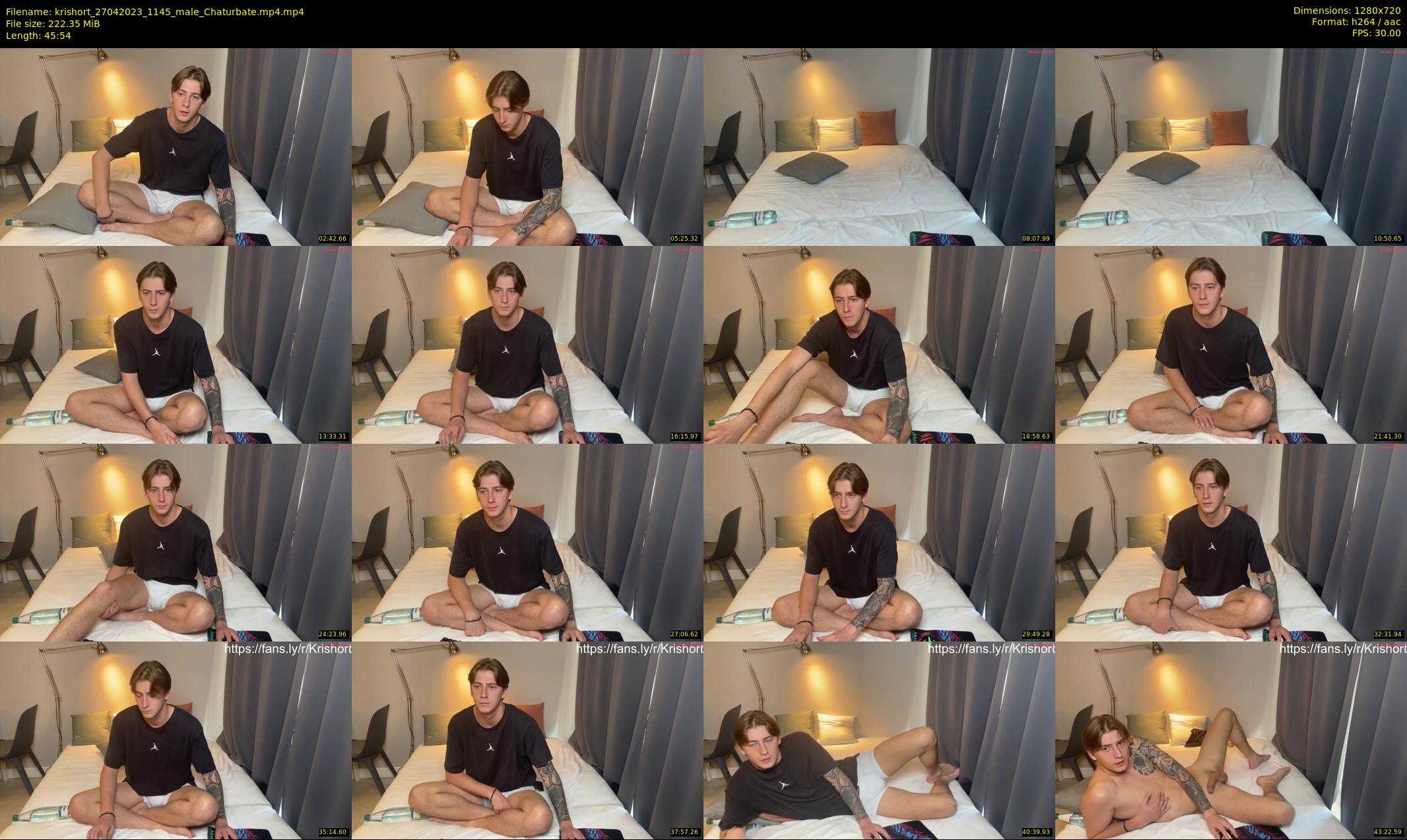 krishort — 46 minute Chaturbate male cam show recording, 720p, Apr 27, 2023
