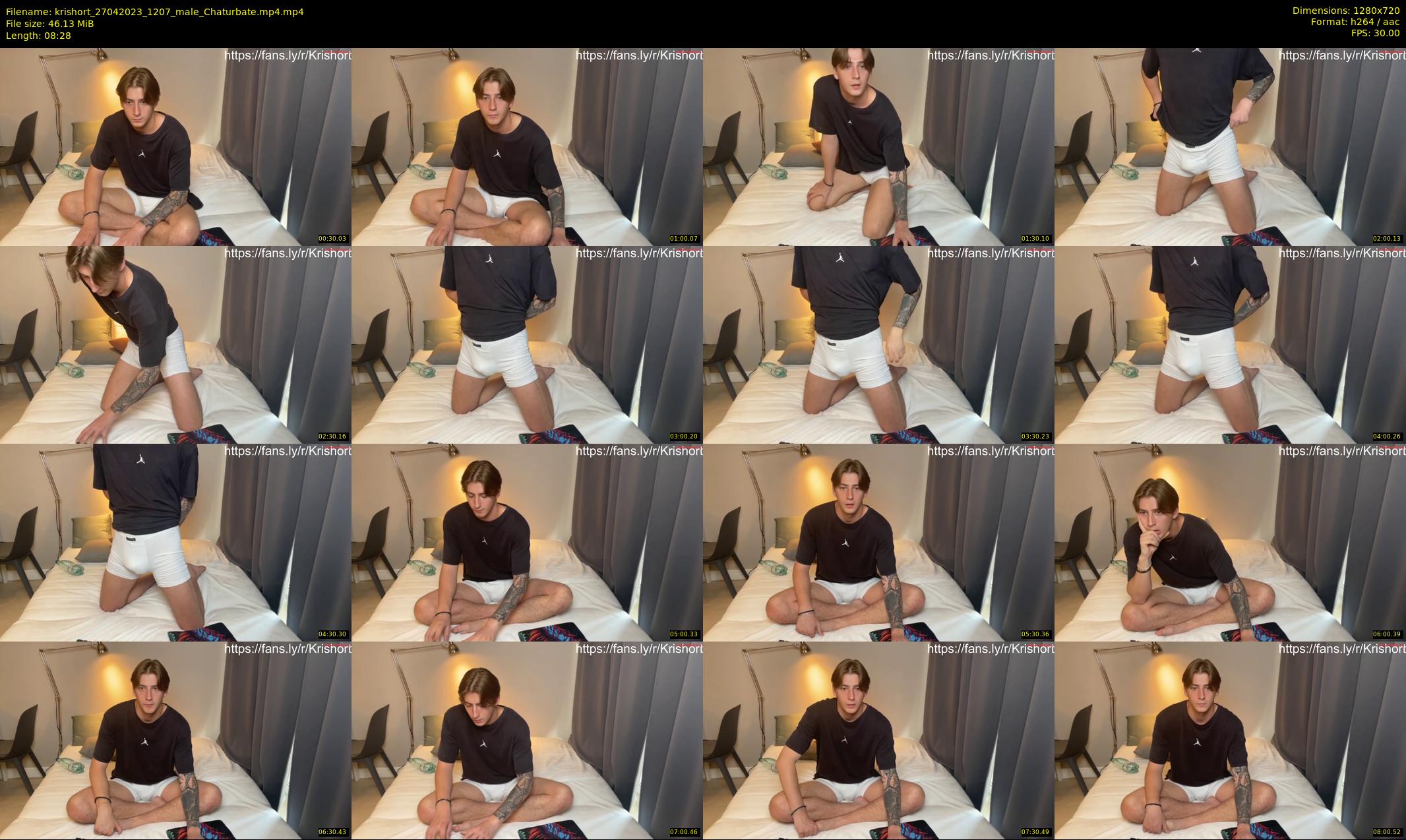 krishort — 9 minute Chaturbate male cam show recording, 720p, Apr 27, 2023